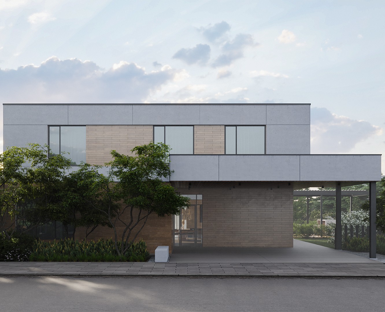 Novogorsk modern house — 3D, Архитектура на Dprofile