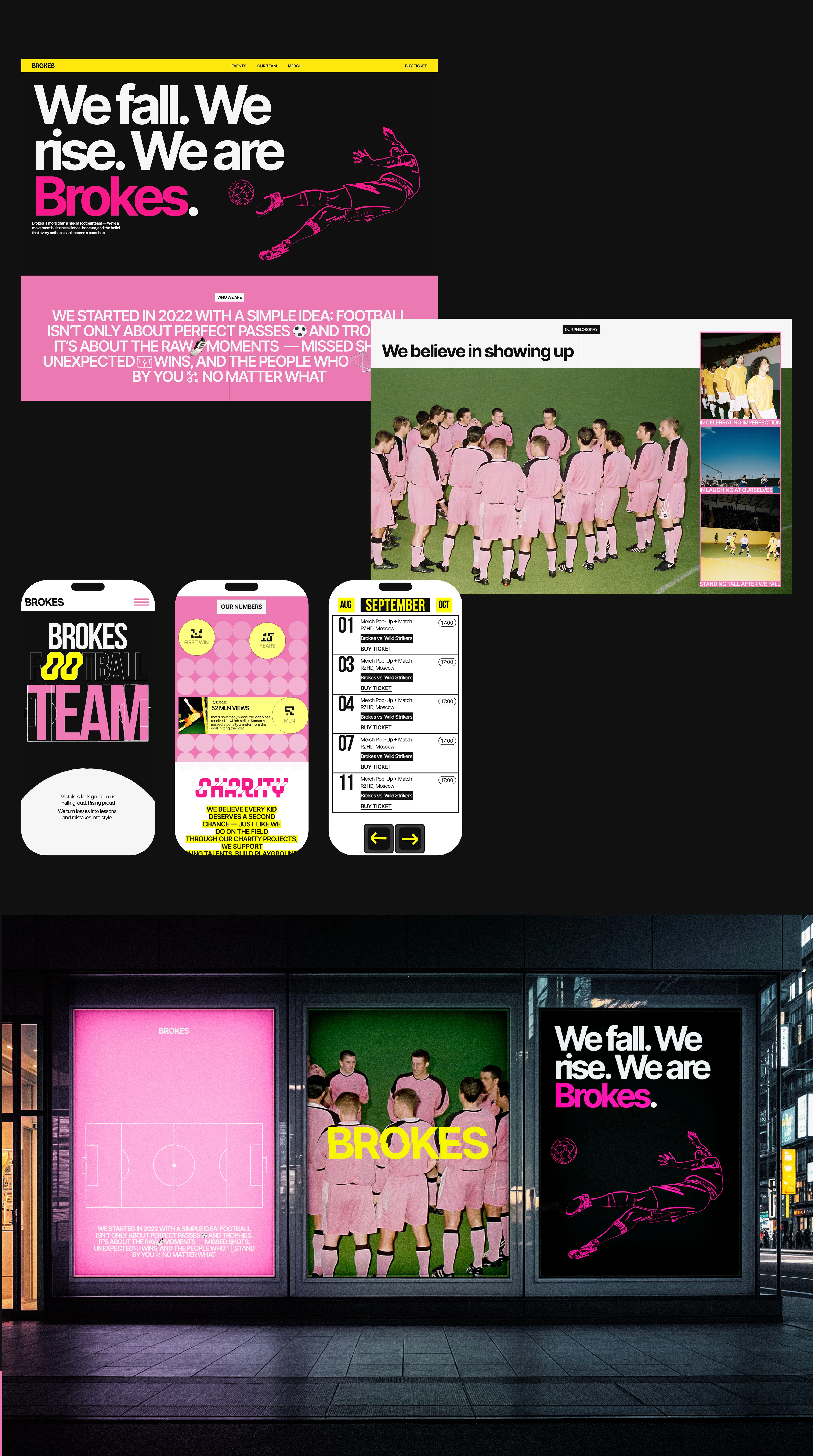 BROKES FOOTBALL TEAM | Corporate website — Изображение №5 — Интерфейсы, Брендинг на Dprofile