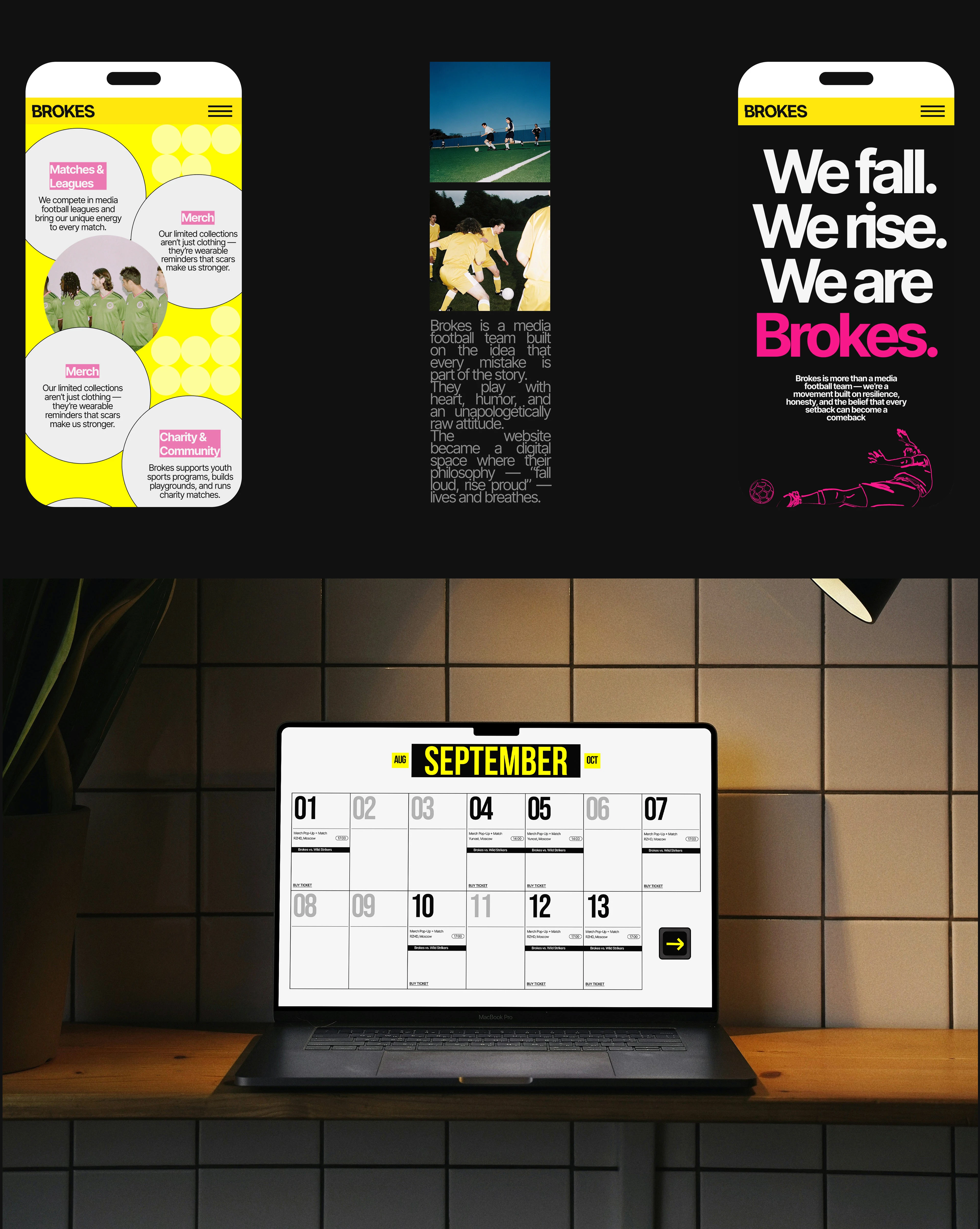 BROKES FOOTBALL TEAM | Corporate website — Изображение №8 — Интерфейсы, Брендинг на Dprofile