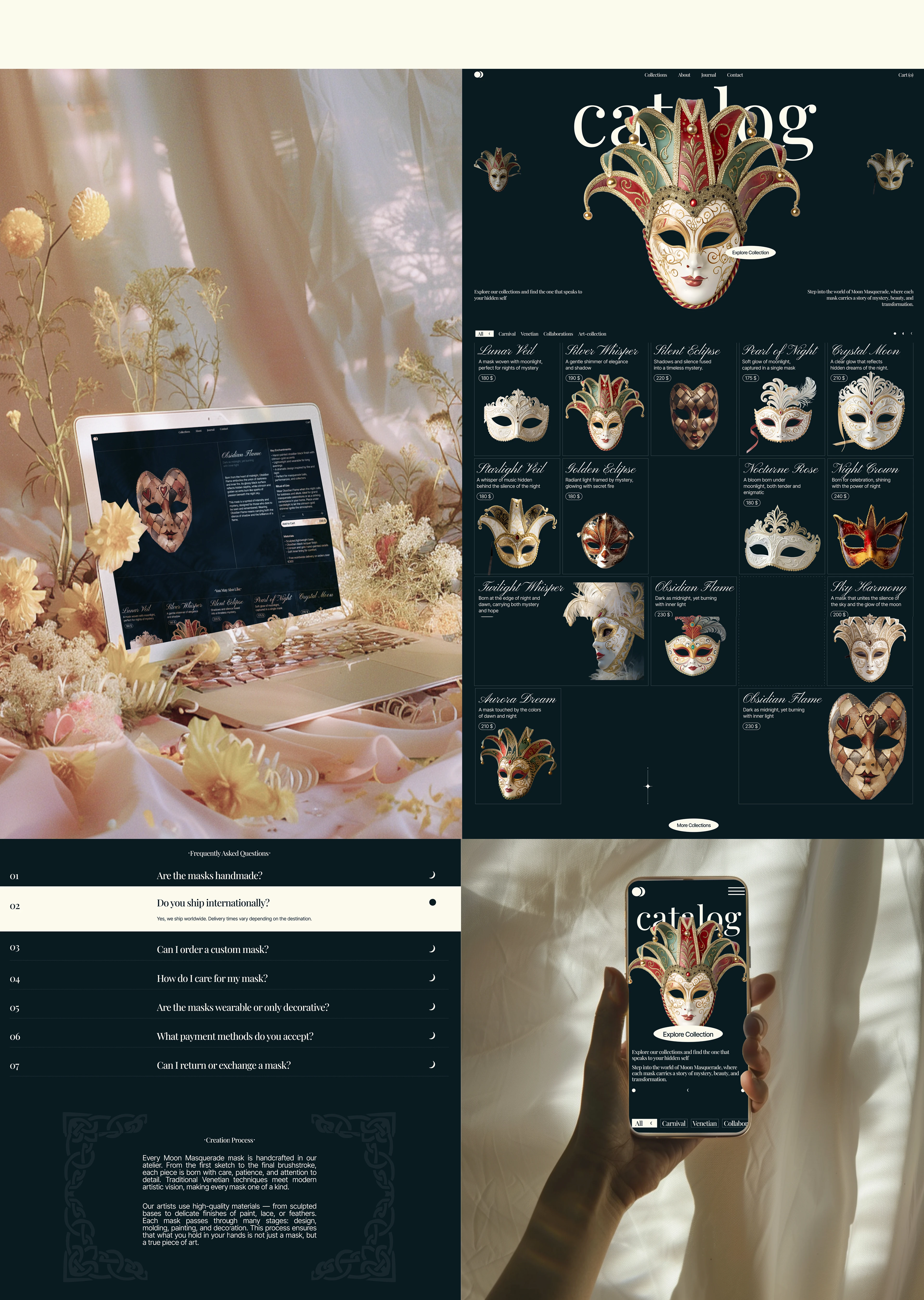 MOON MASQUERADE | E-COMMERCE | CORPORATE — Изображение №6 — Интерфейсы, Нейро на Dprofile
