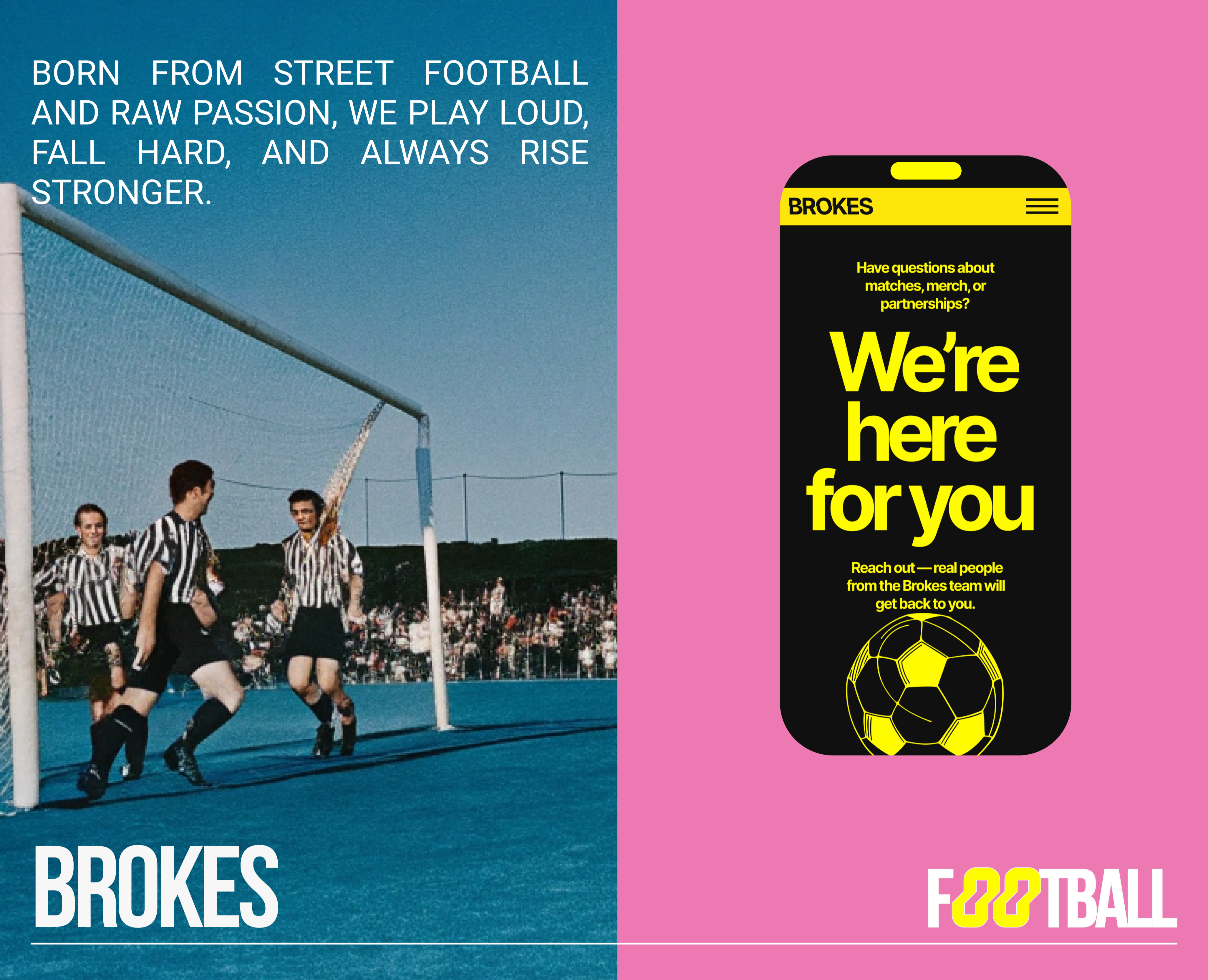 BROKES FOOTBALL TEAM | Corporate website — Интерфейсы, Брендинг на Dprofile