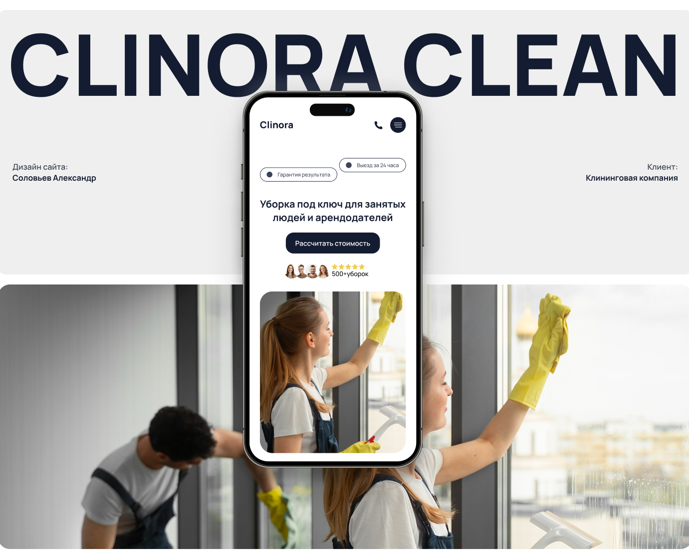 Cleaning Service Website Design / UX Case на Dprofile