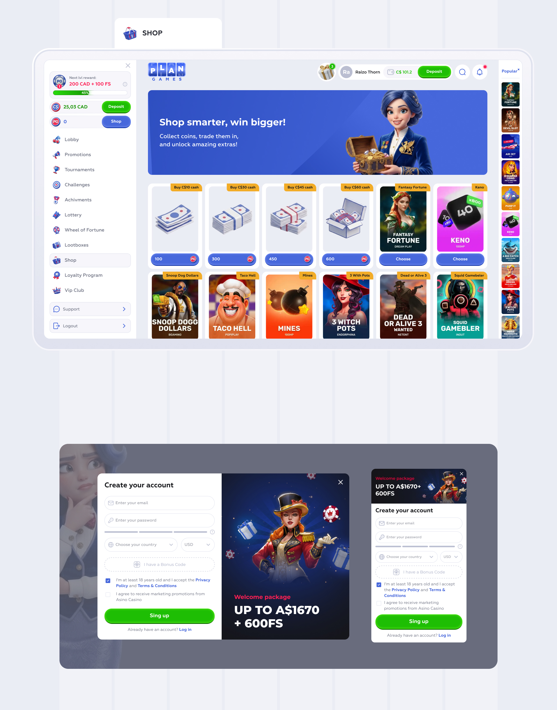 Online Casio Plangames — Изображение №12 — Интерфейсы на Dprofile