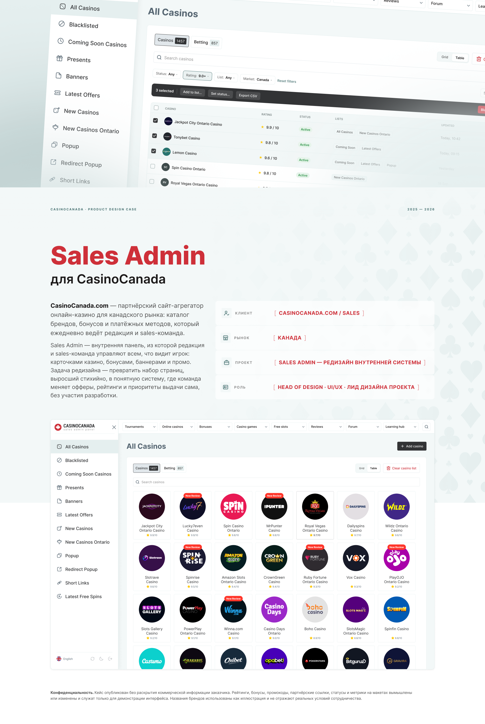 Админ-панель для sales-команды — Изображение №1 — Интерфейсы на Dprofile