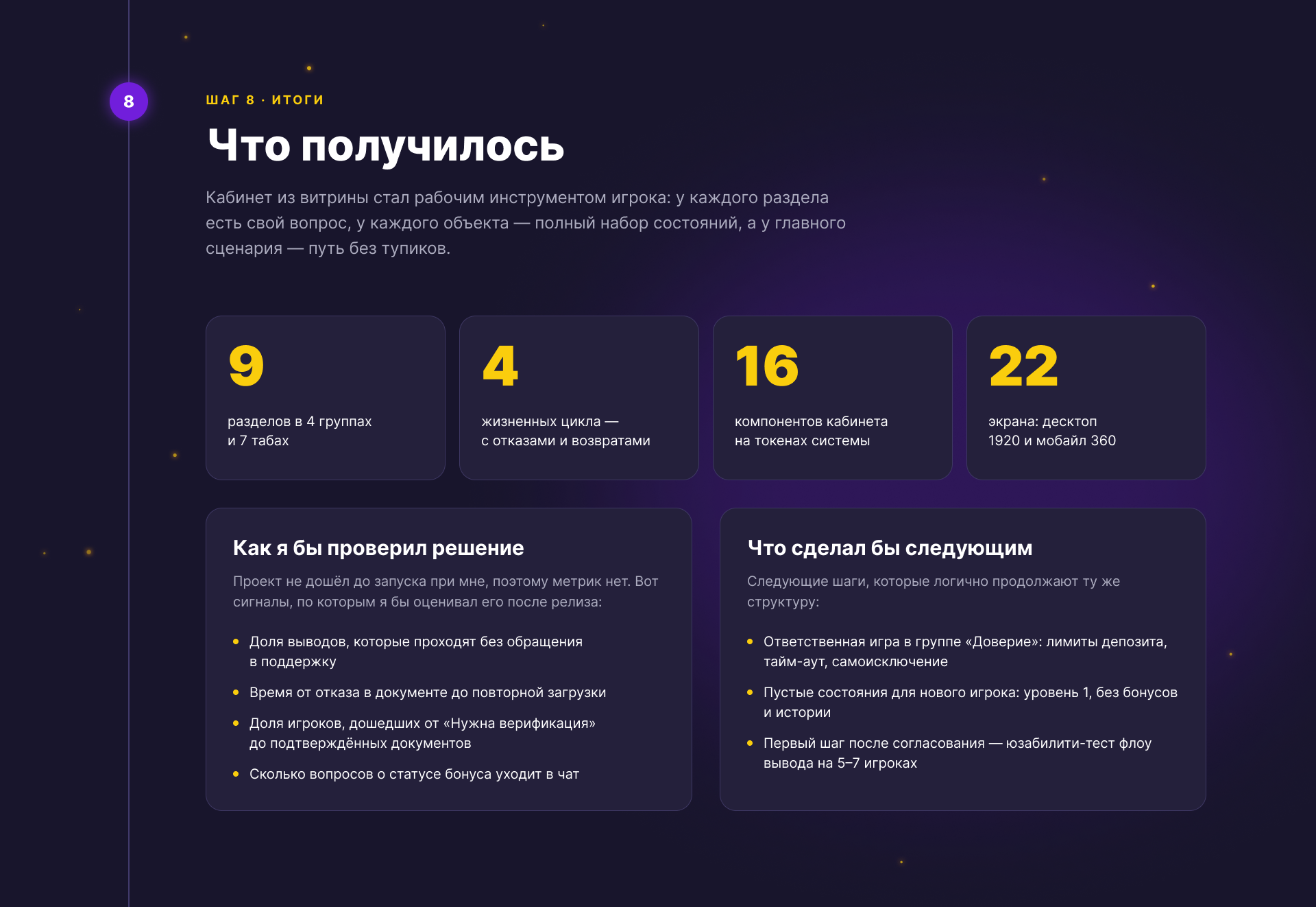 Личный кабинет игрока. Онлайн казино — Изображение №13 — Интерфейсы на Dprofile