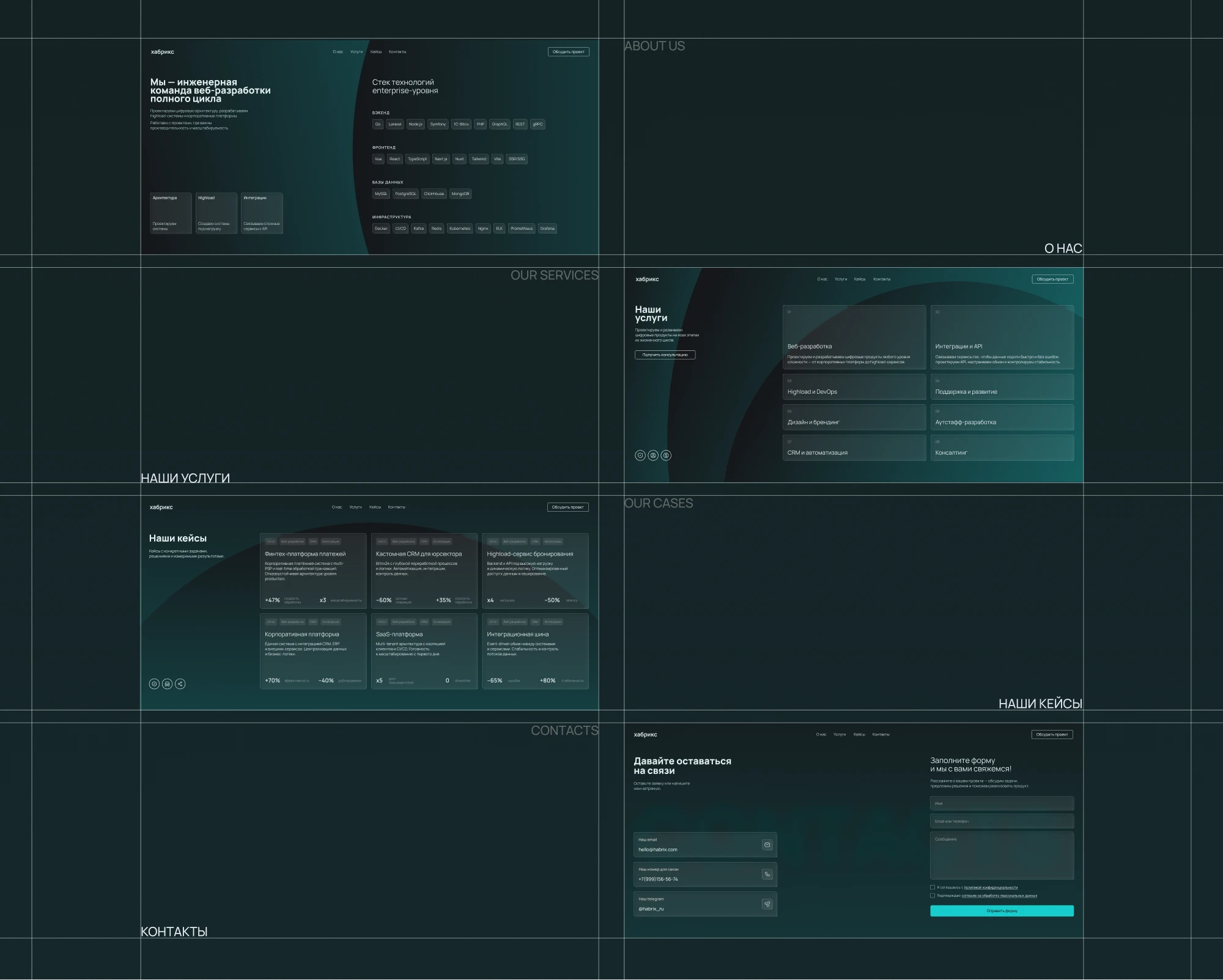 Website for digital product studio HABRIX — Изображение №4 — Интерфейсы на Dprofile