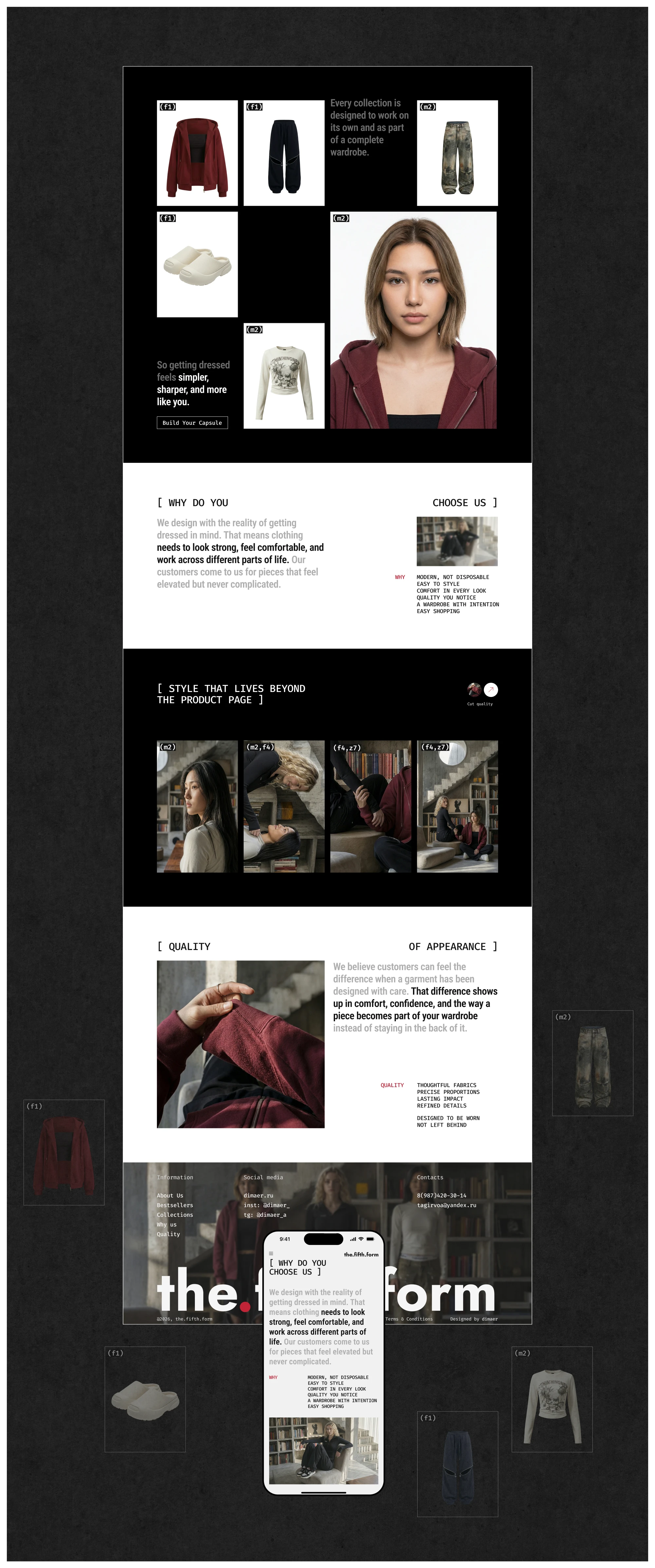 The Fifth Form — Лендинг для fashion-бренда одежды — Изображение №6 — Интерфейсы на Dprofile