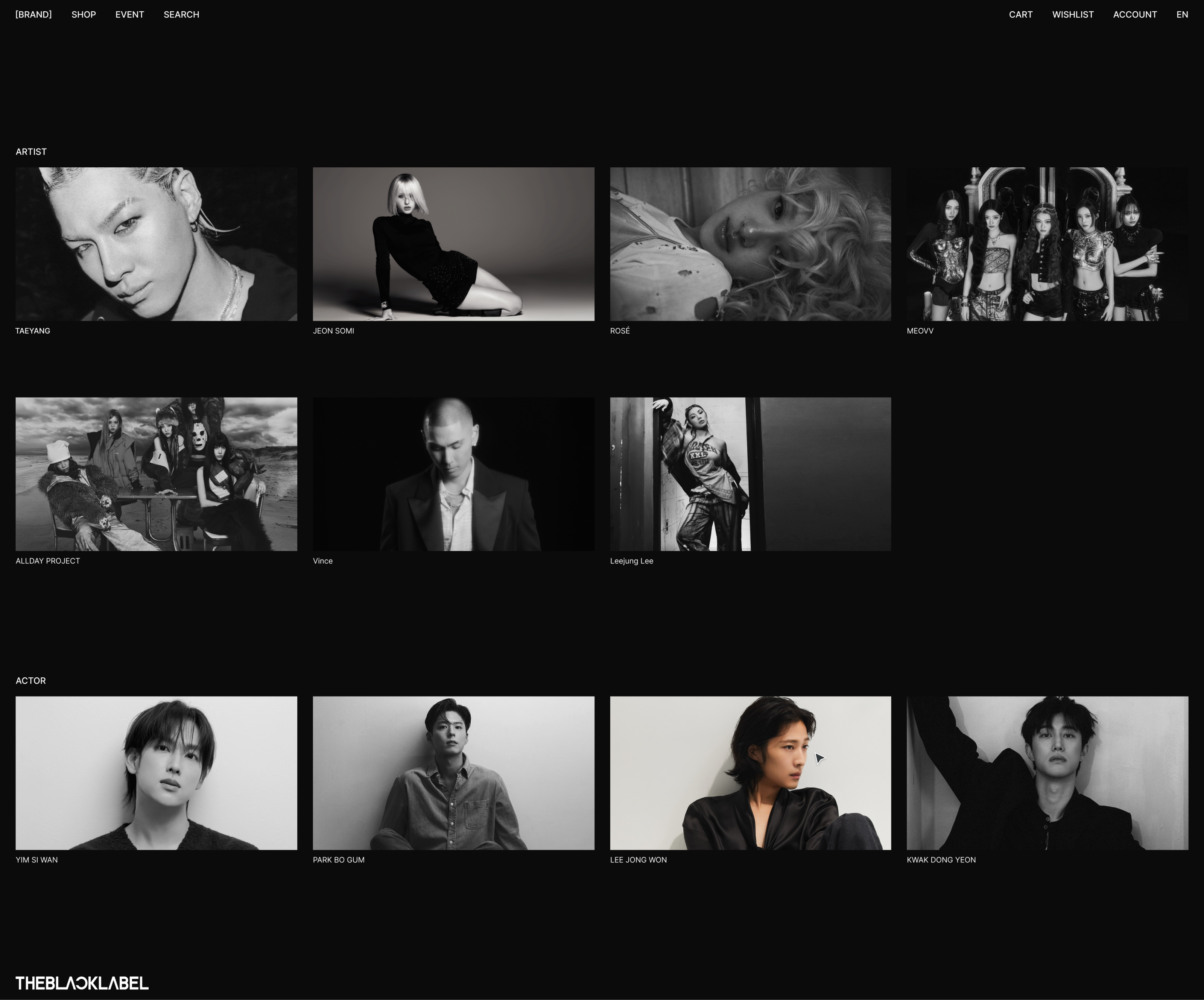 THEBLACKLABEL — RecordLabel Website Redesign — Изображение №4 — Интерфейсы на Dprofile