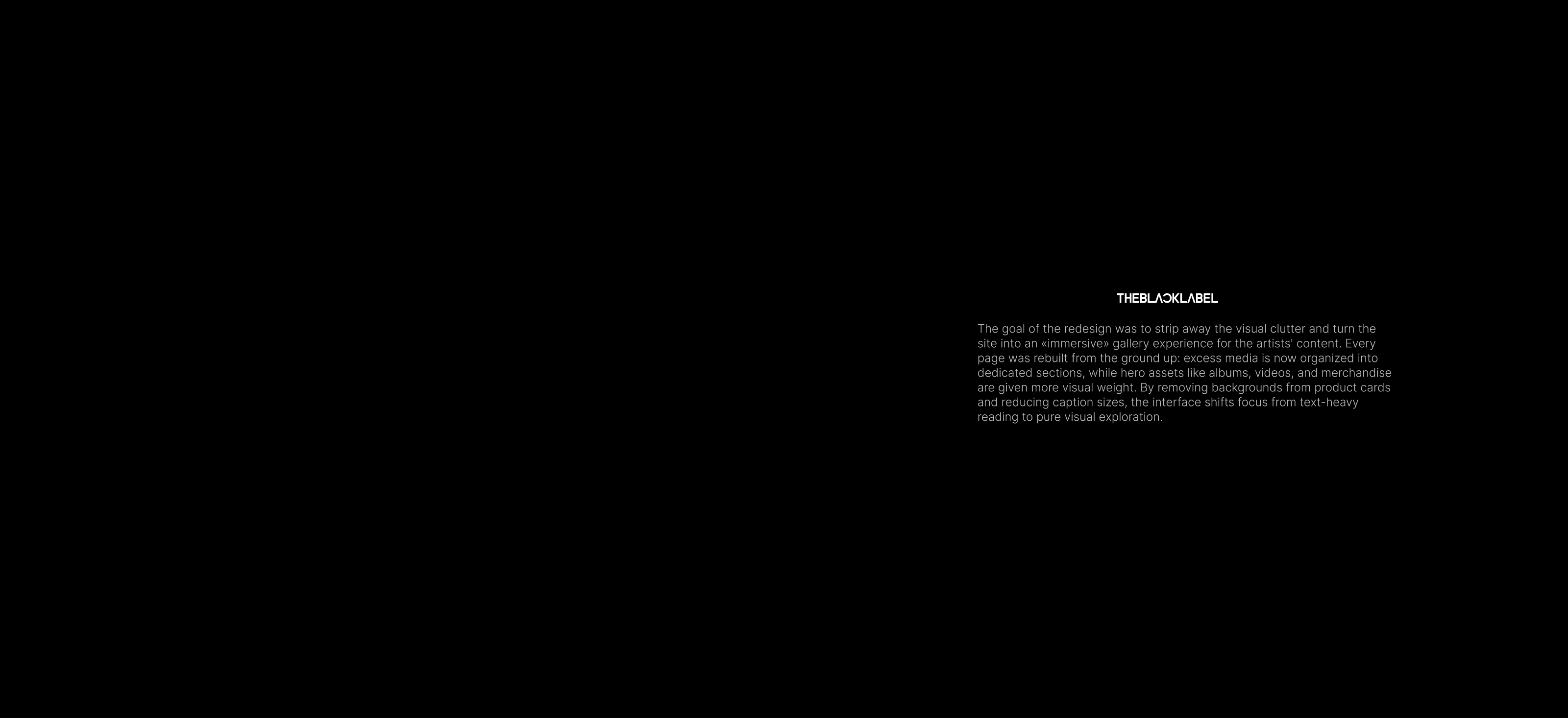 THEBLACKLABEL — RecordLabel Website Redesign — Изображение №1 — Интерфейсы на Dprofile