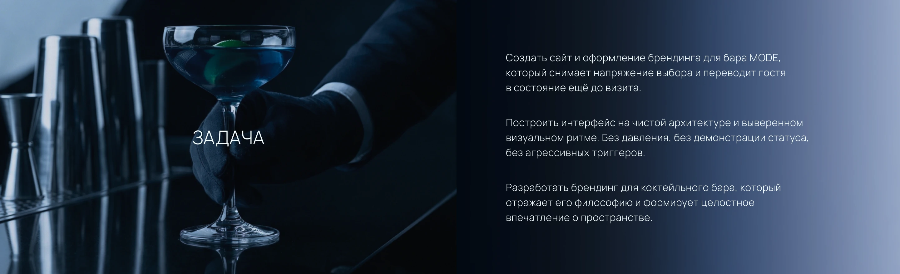 BAR MODE | Website design | Landing | UX/UI — Изображение №3 — Интерфейсы, Брендинг на Dprofile