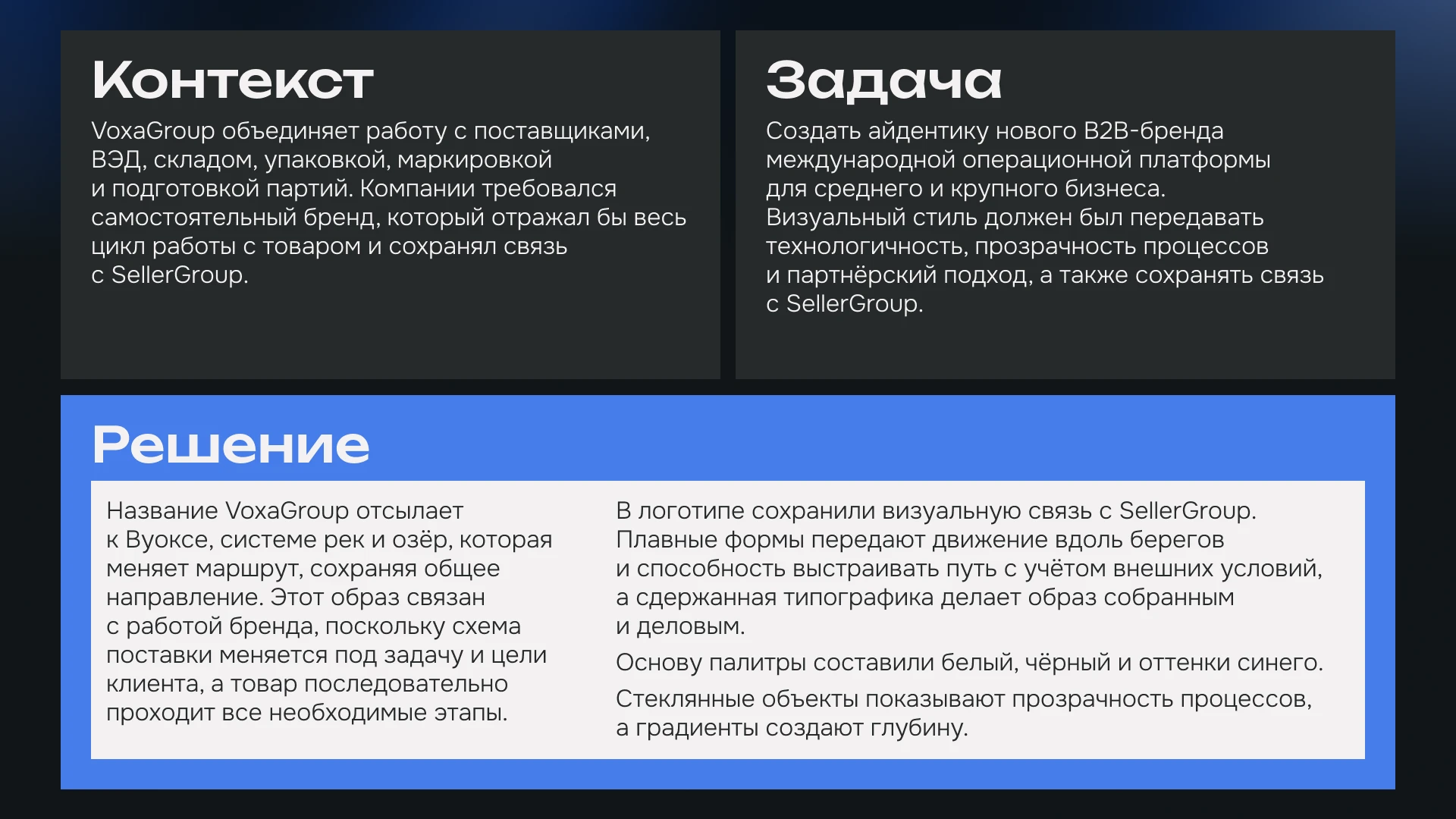 Брендинг для B2B компании "Voxa Group" — Изображение №2 — Брендинг на Dprofile