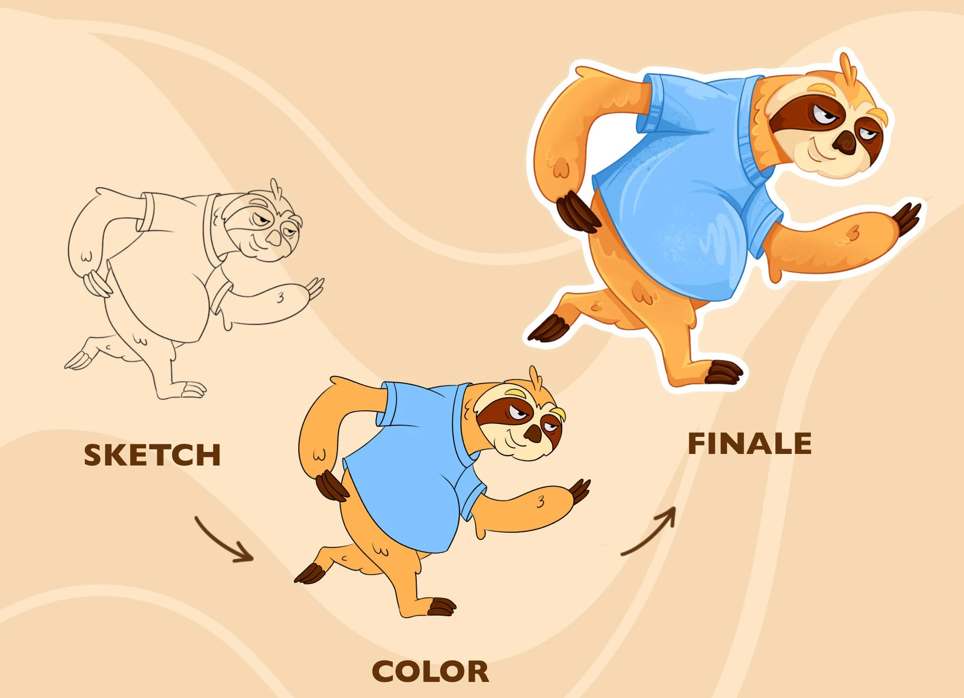 STICKER PACK - SLOTH SLAVA — Изображение №3 — Брендинг, Иллюстрация на Dprofile