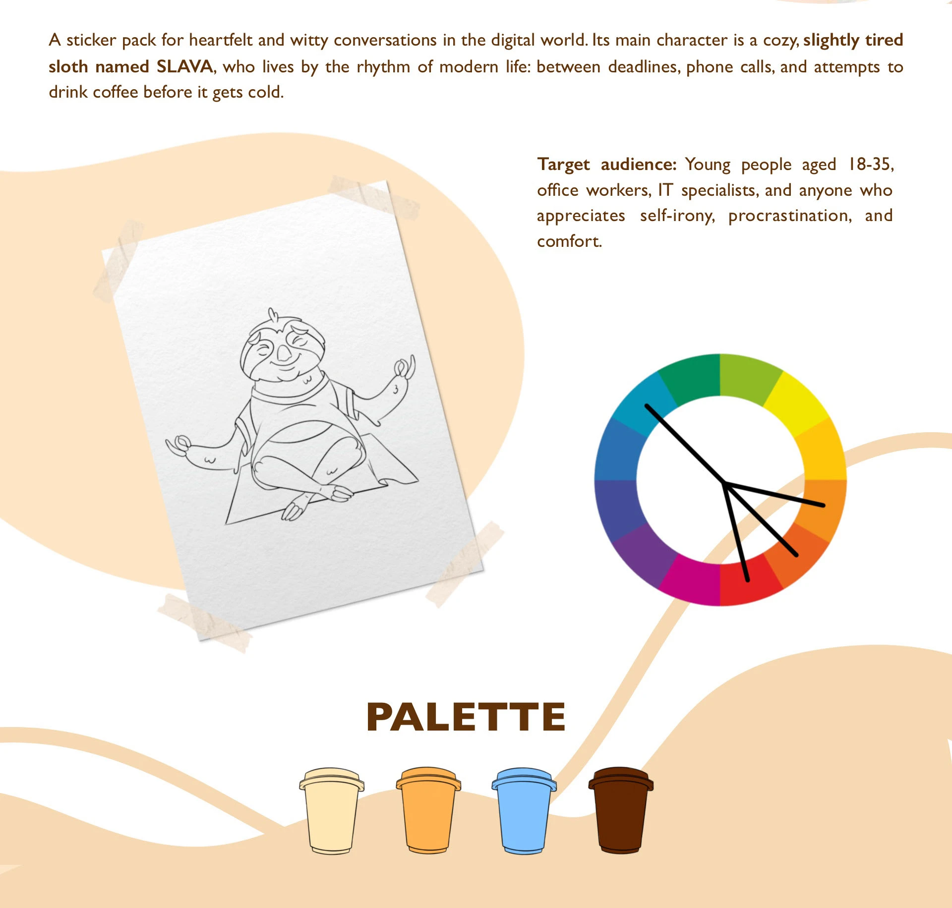 STICKER PACK - SLOTH SLAVA — Изображение №2 — Брендинг, Иллюстрация на Dprofile