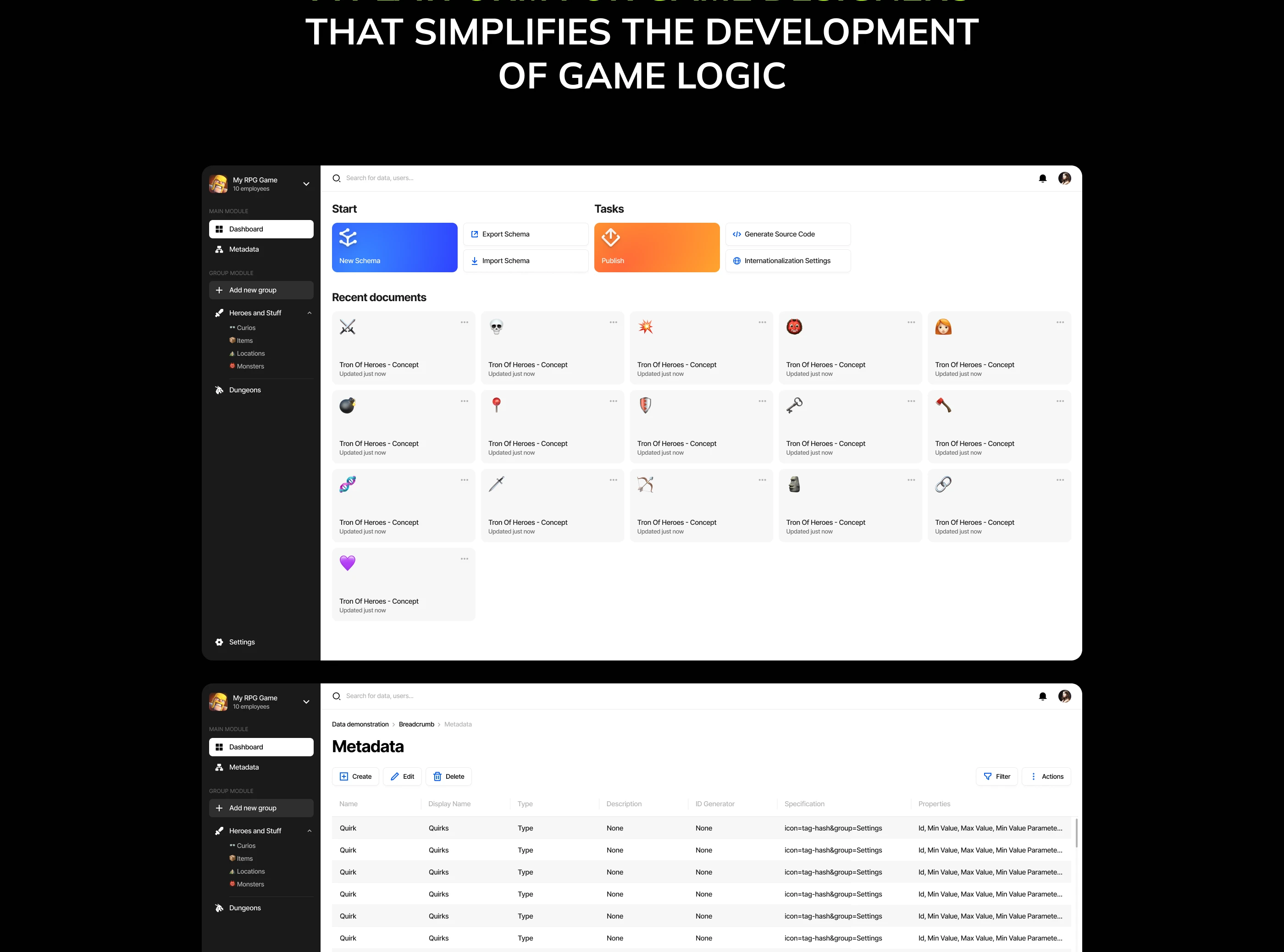 Charon — game design soft — Изображение №6 — Интерфейсы на Dprofile