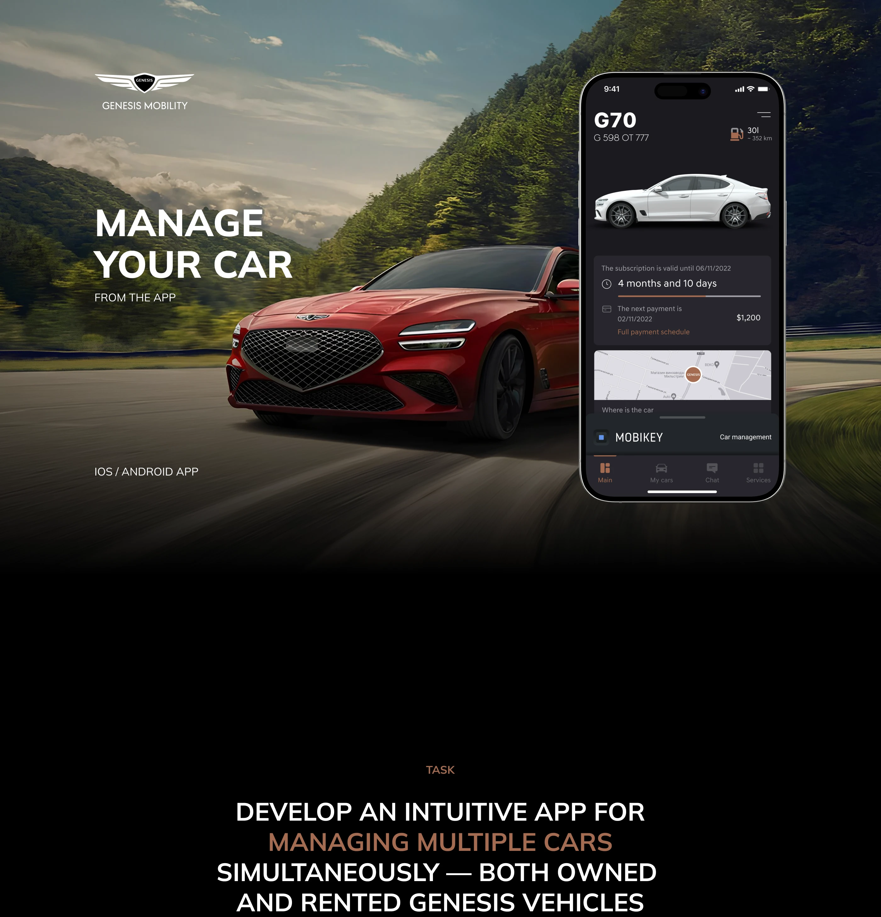 Genesis Mobility — Car Rental and Management — Изображение №1 — Интерфейсы на Dprofile