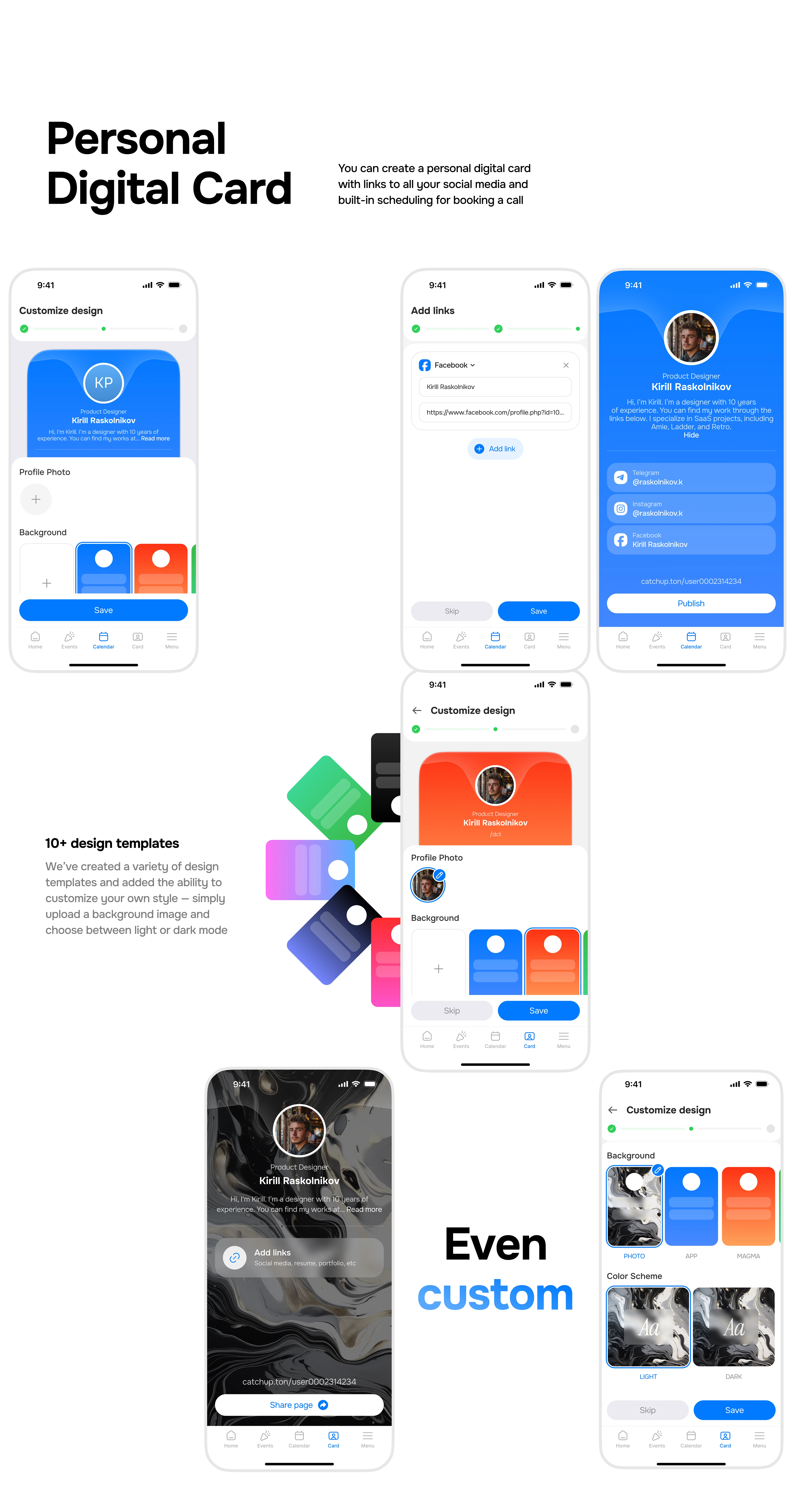 CatchUp — Smart Calendar for Telegram — Изображение №4 — Интерфейсы на Dprofile