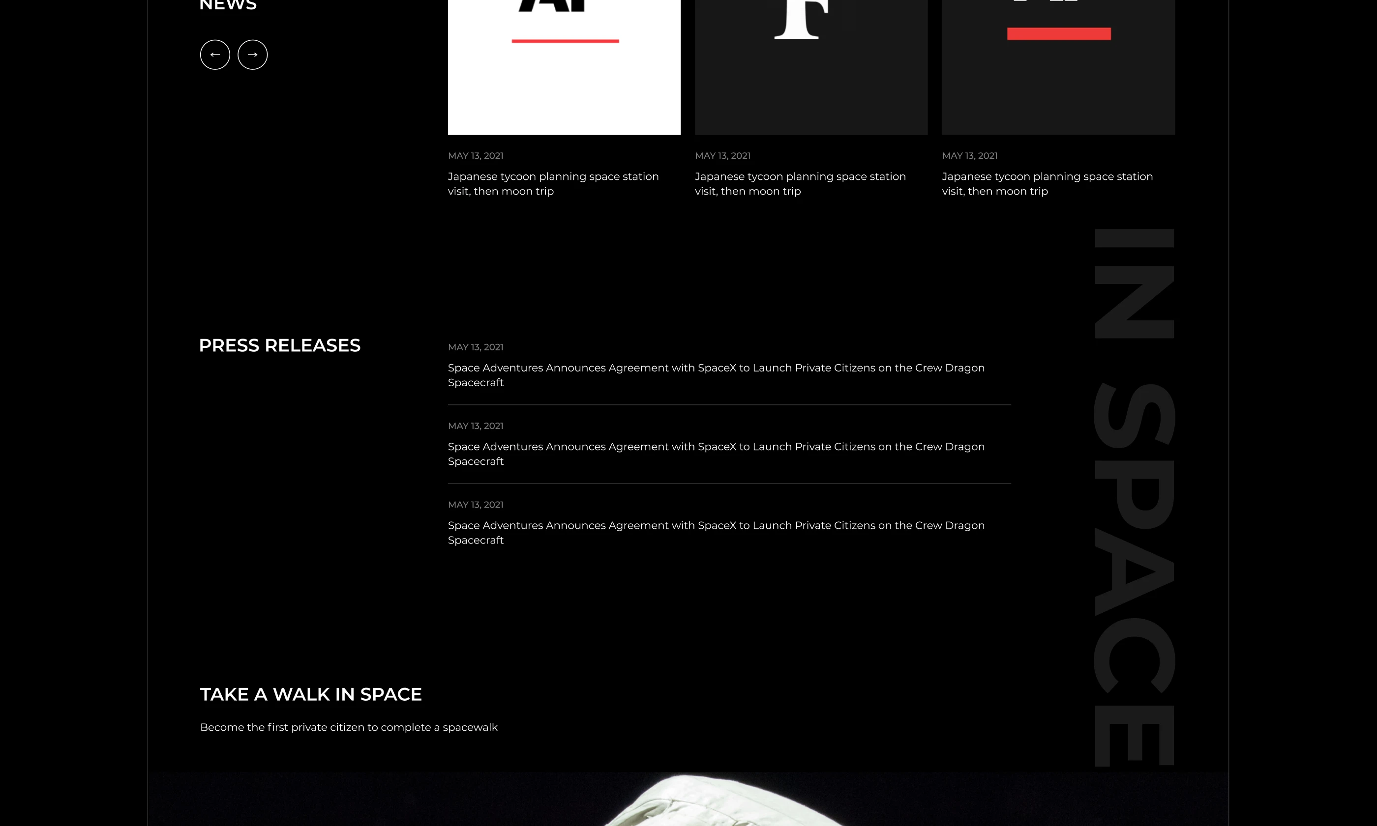 Fly Around the Moon — Website for Space Adventure — Изображение №4 — Интерфейсы на Dprofile