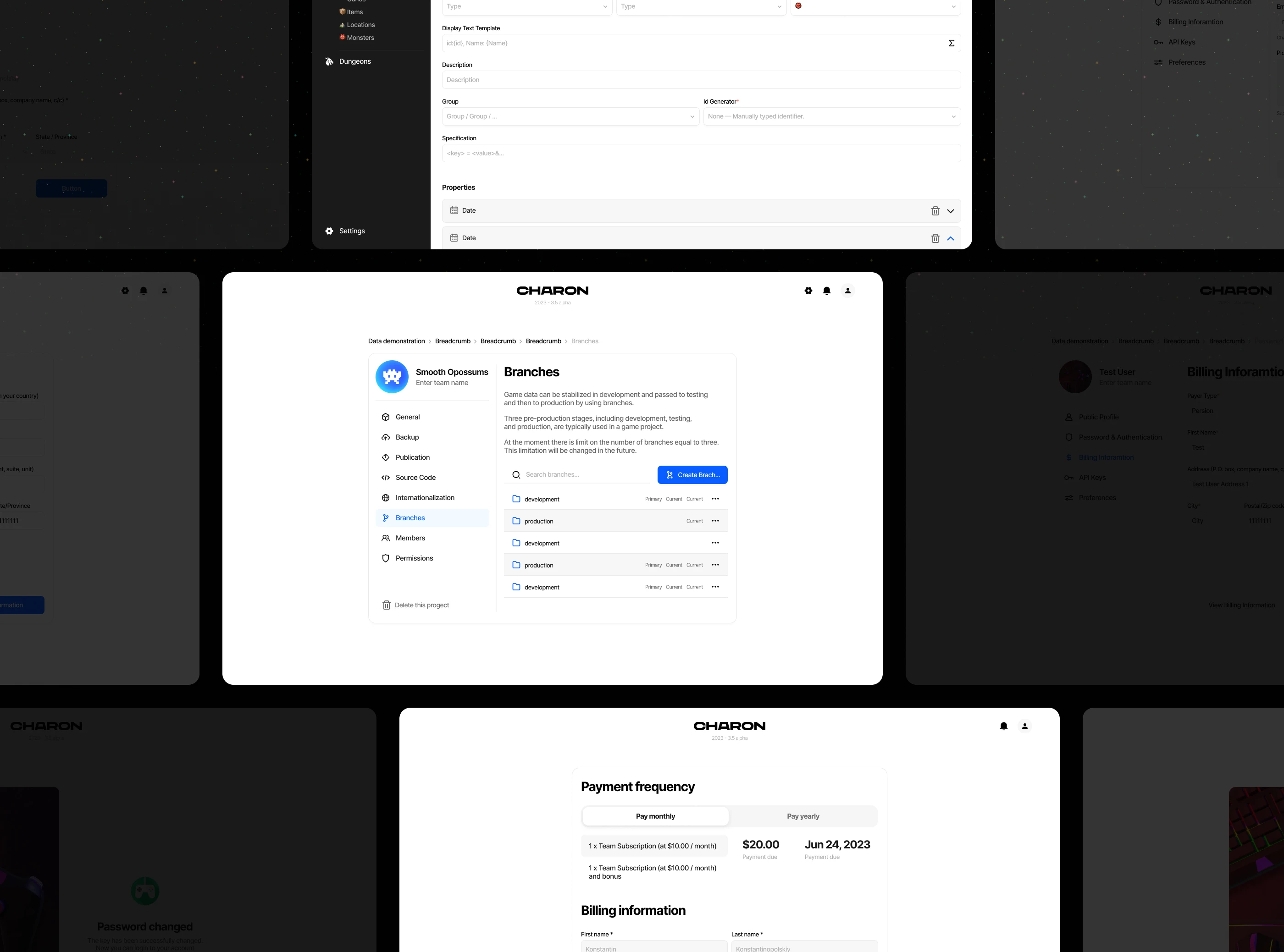 Charon — game design soft — Изображение №8 — Интерфейсы на Dprofile