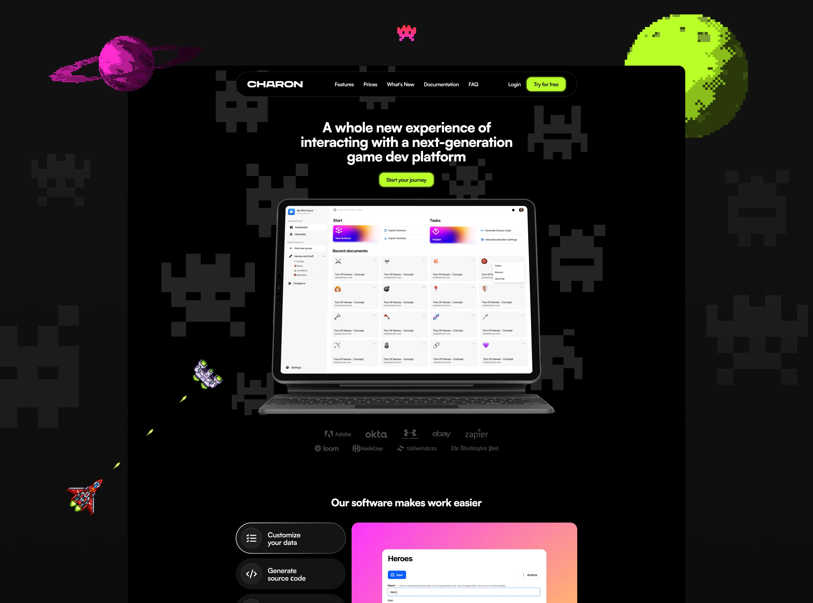 Charon — game design soft — Изображение №1 — Интерфейсы на Dprofile