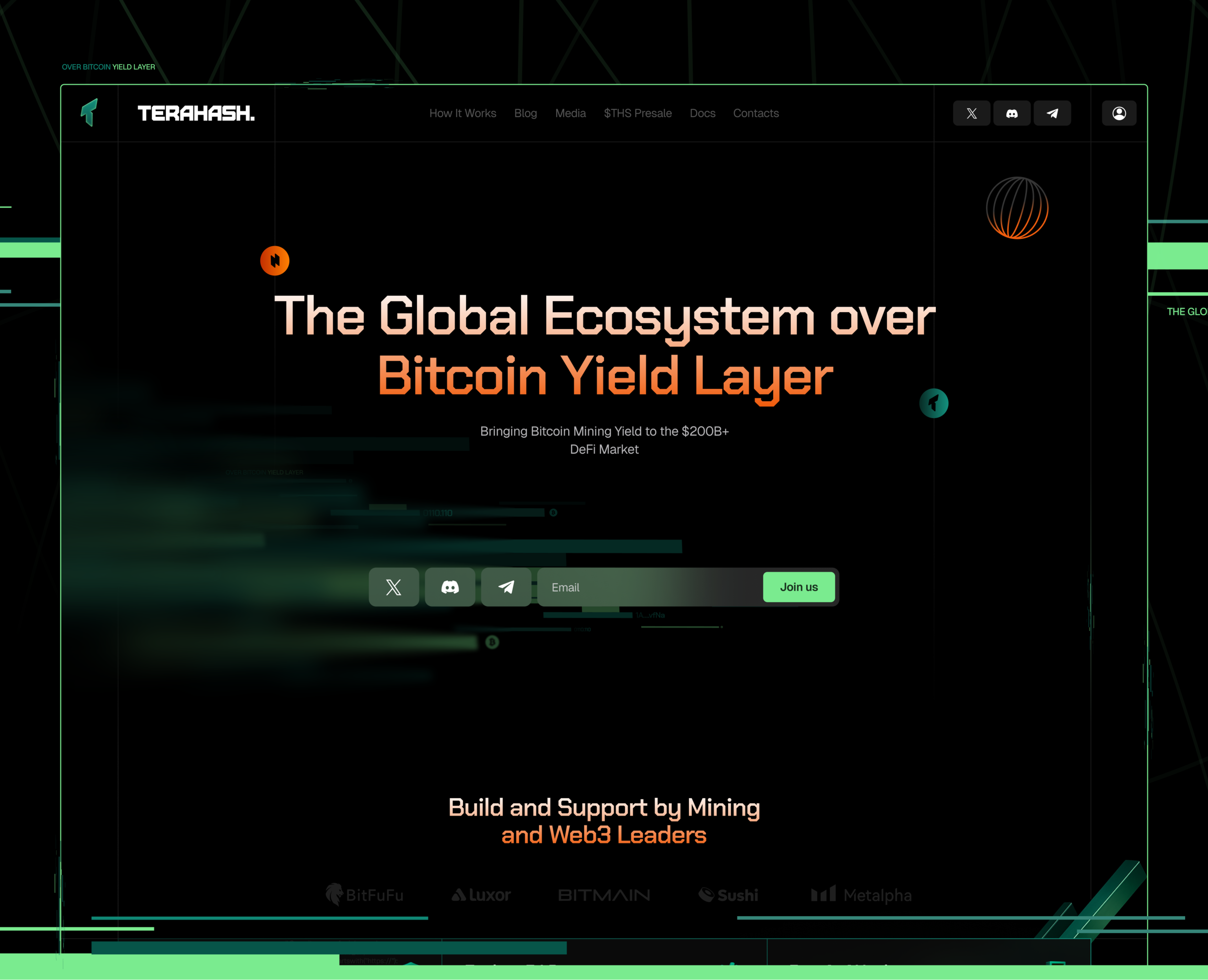 TERAHASH — Decentralized Web3 Bitcoin Mining Protocol — Интерфейсы на Dprofile