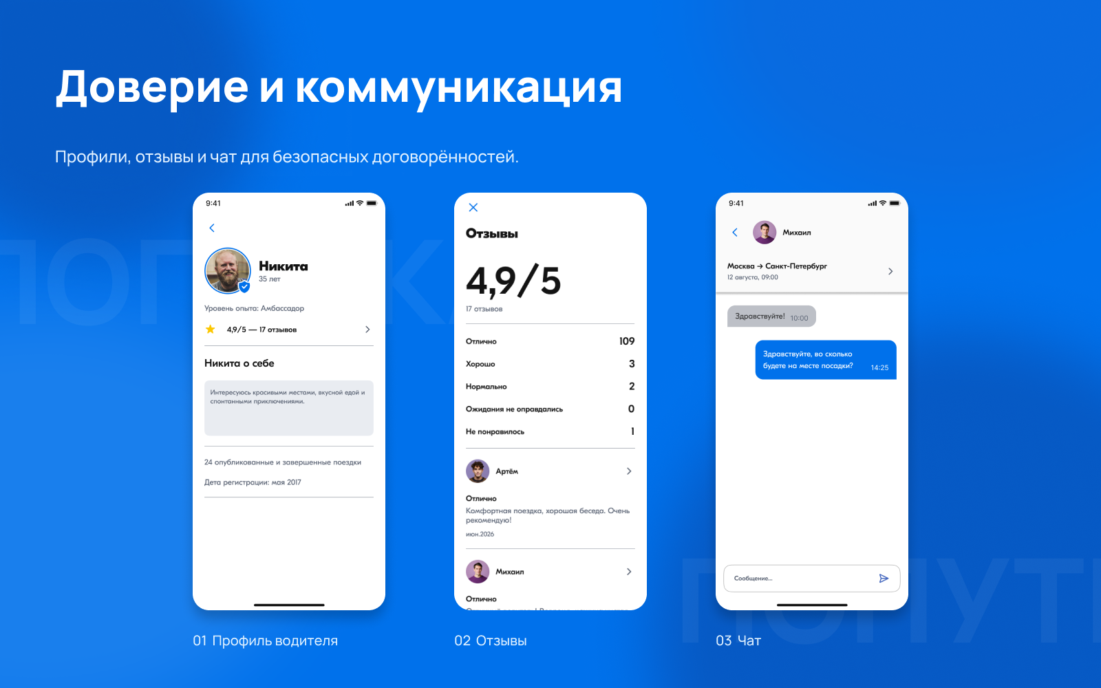 Попутка — сервис совместных междугородних поездок — Изображение №5 — Интерфейсы на Dprofile