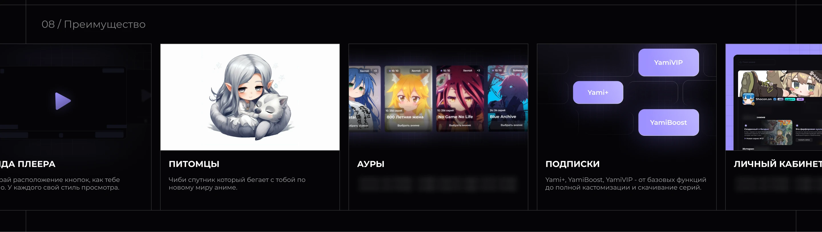 Yami Anime - Прилендинг аниме сайта — Изображение №17 — Интерфейсы на Dprofile