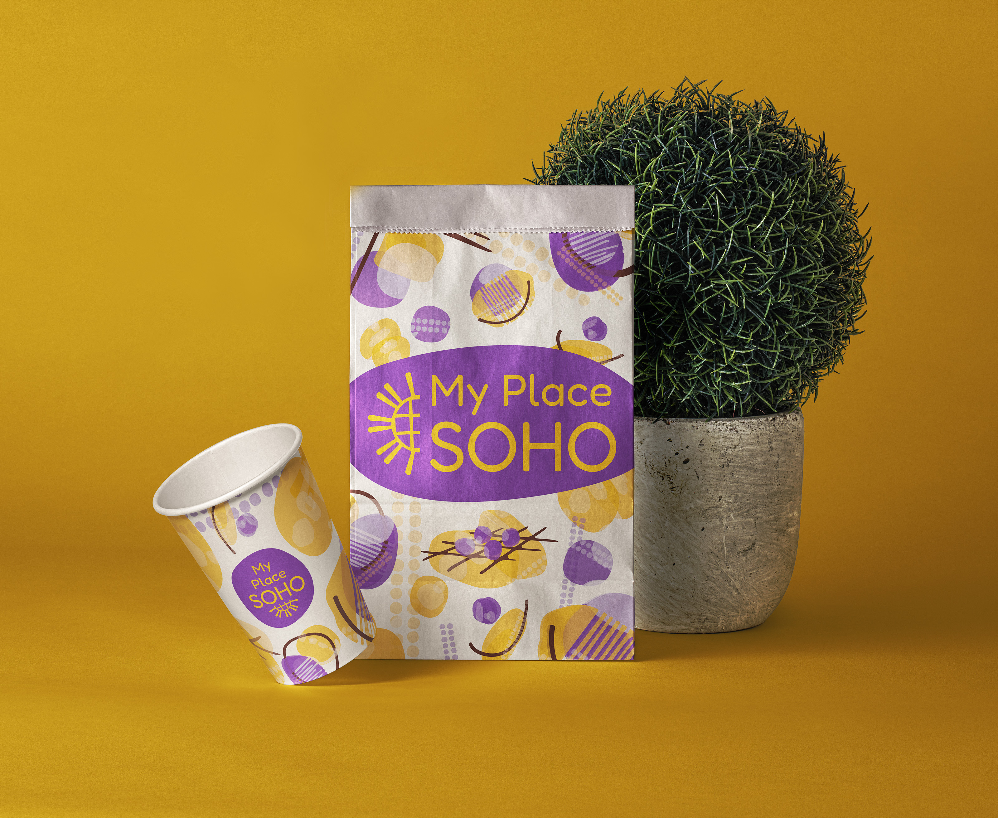 Айдентика кофейни My Place SOHO — Изображение №3 — Брендинг, Графика на Dprofile