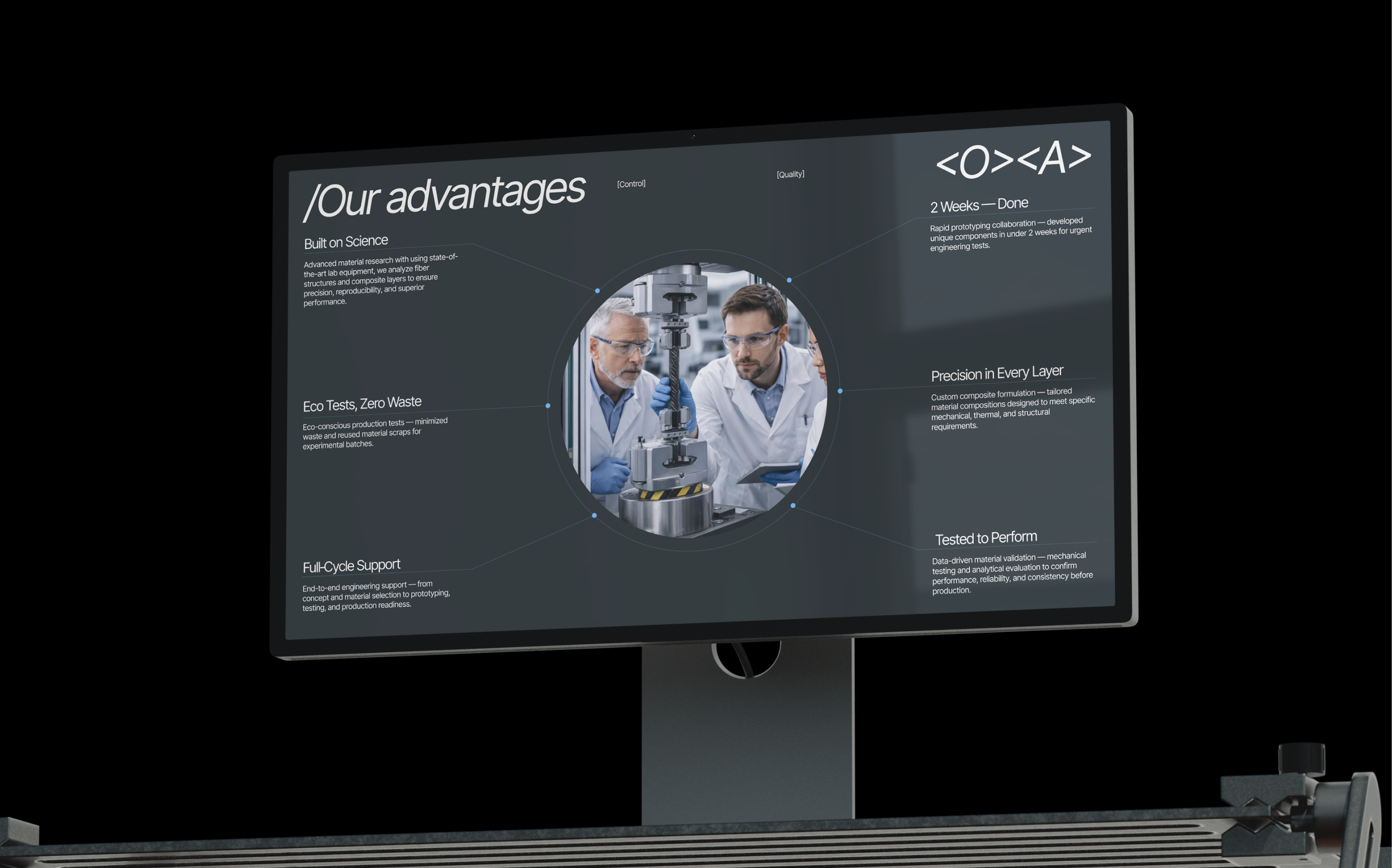 Концепт сайта для научно-производственной компании — Изображение №9 — Интерфейсы, Анимация на Dprofile