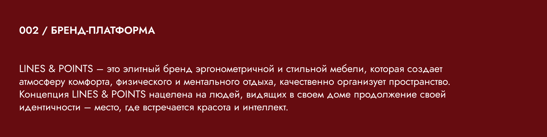 АЙДЕНТИКА БРЕНДА / БРЕНД ЭЛИТНОЙ МЕБЕЛИ / LINES & POINTS — Изображение №7 — Брендинг на Dprofile