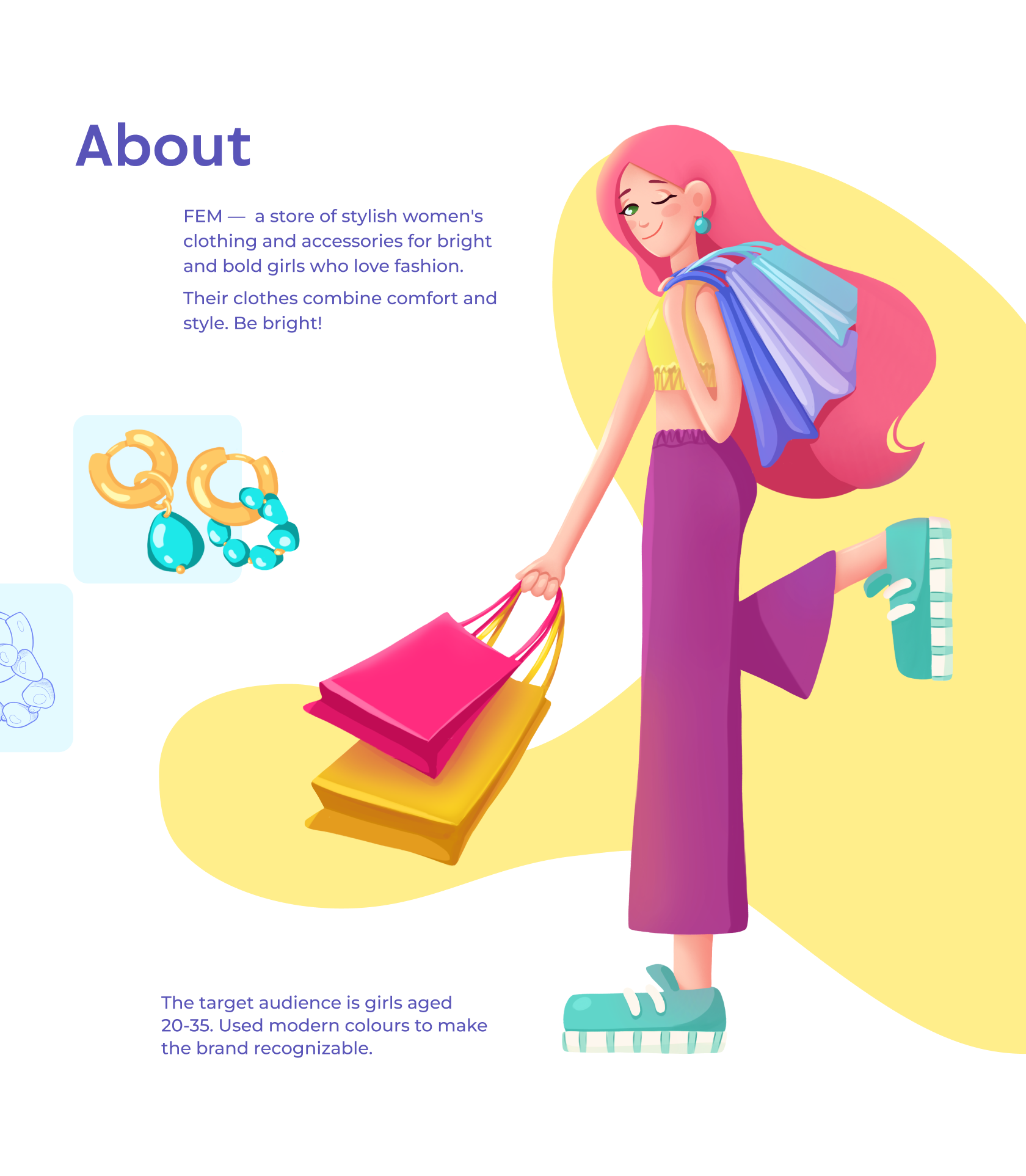 Иллюстрации женских персонажей для упаковки одежды — Изображение №2 — Брендинг, Иллюстрация на Dprofile