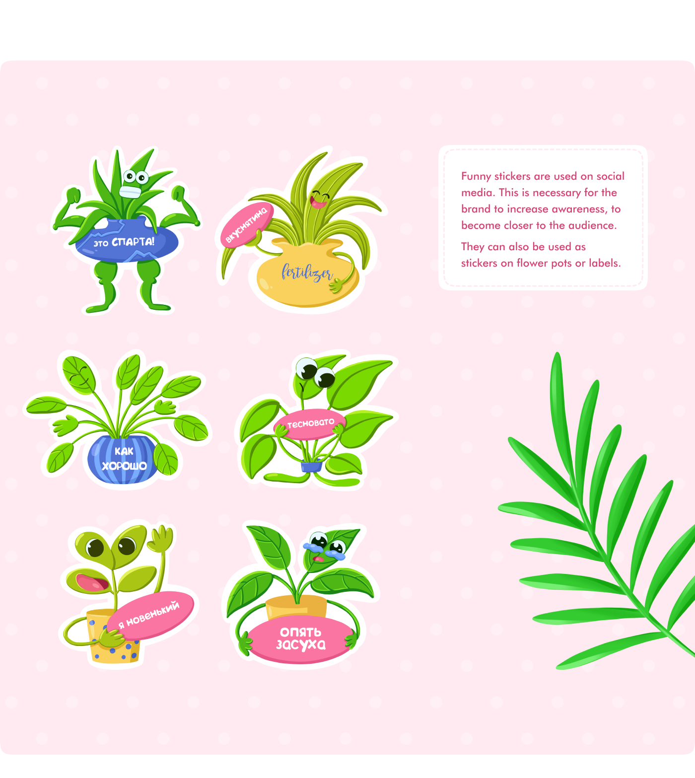 Иллюстрации и стикеры для магазина растений — Изображение №16 — Брендинг, Иллюстрация на Dprofile