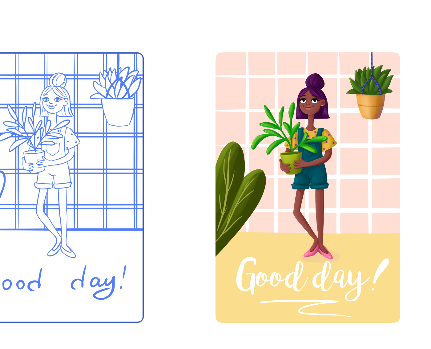 Иллюстрации и стикеры для магазина растений — Изображение №6 — Брендинг, Иллюстрация на Dprofile