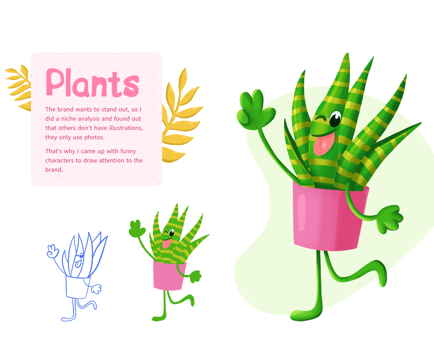 Иллюстрации и стикеры для магазина растений — Изображение №10 — Брендинг, Иллюстрация на Dprofile