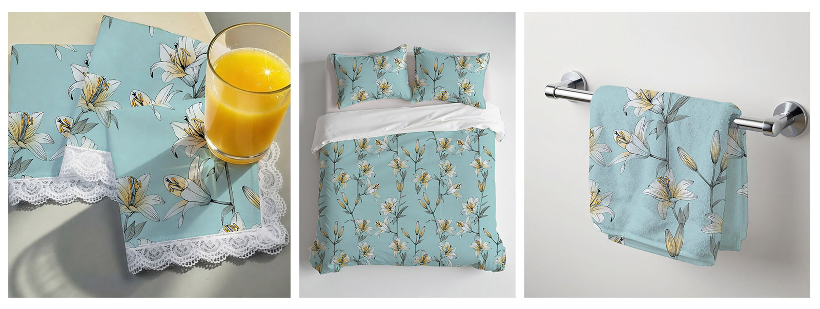 Лилии. Принт для текстиля — Изображение №3 — Иллюстрация на Dprofile