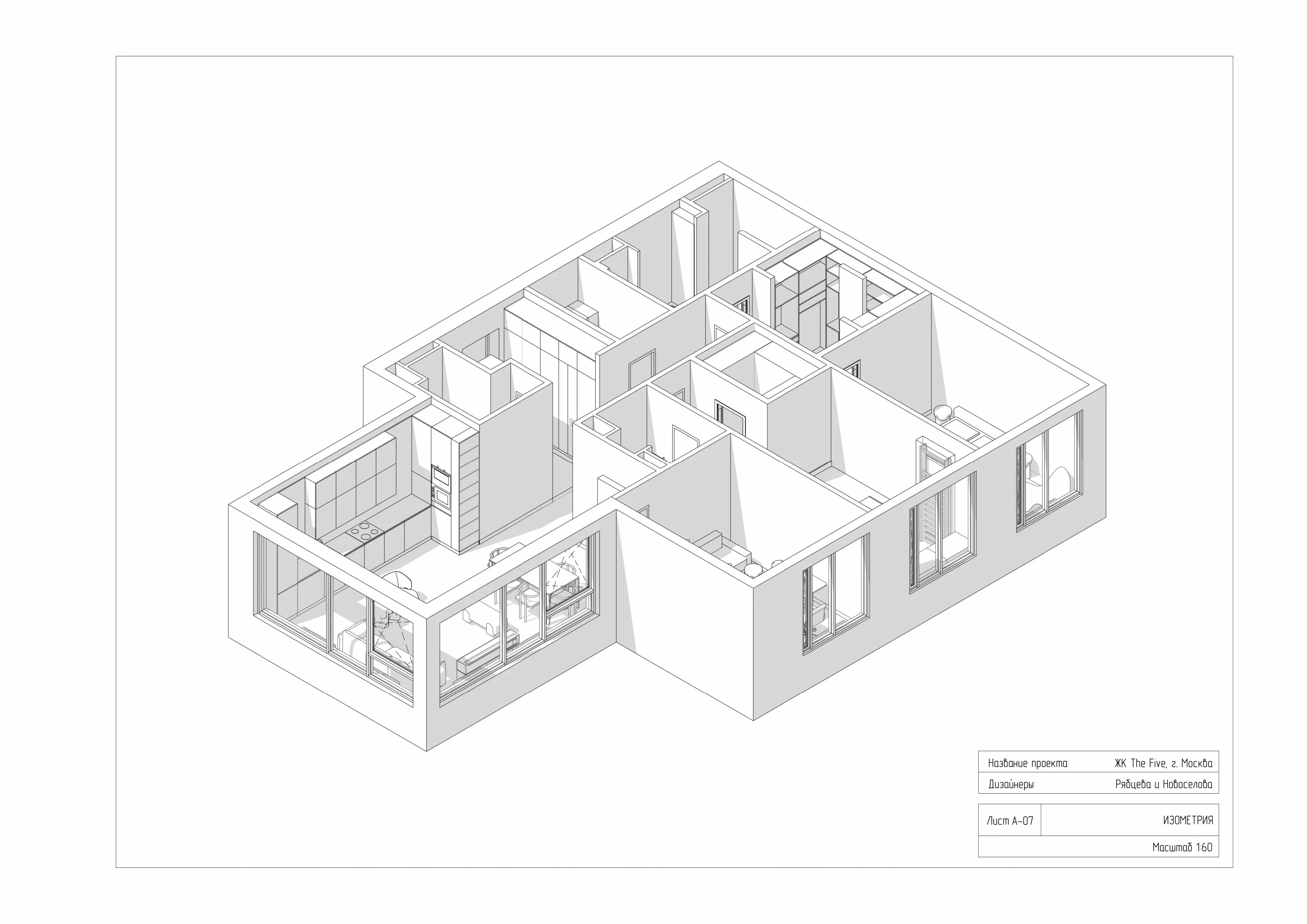 Проект квартиры в ЖК The Five — Изображение №8 — 3D, Архитектура на Dprofile