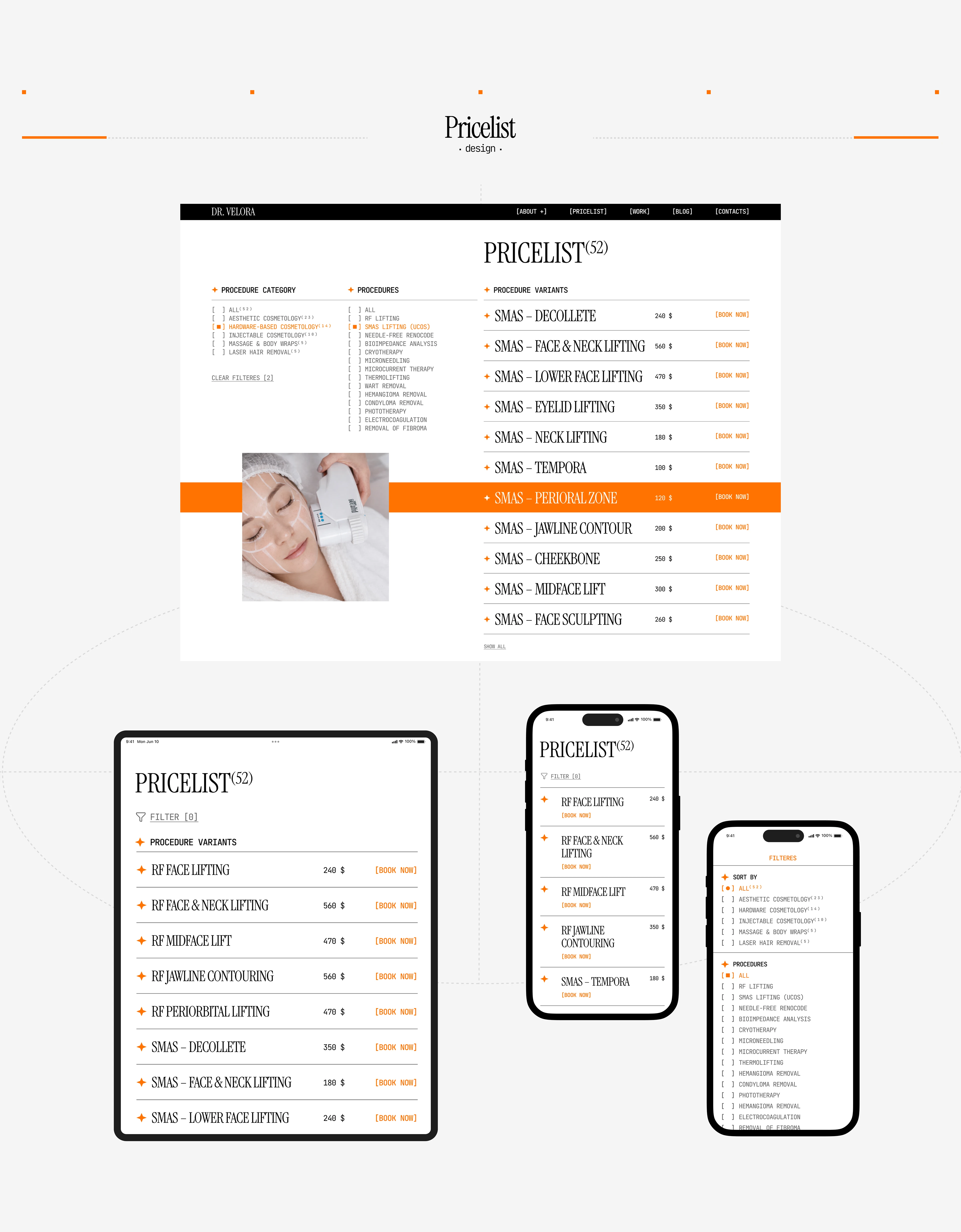 Клиника косметологии | Сosmetology beauty clinic — Изображение №10 — Интерфейсы, Маркетинг на Dprofile