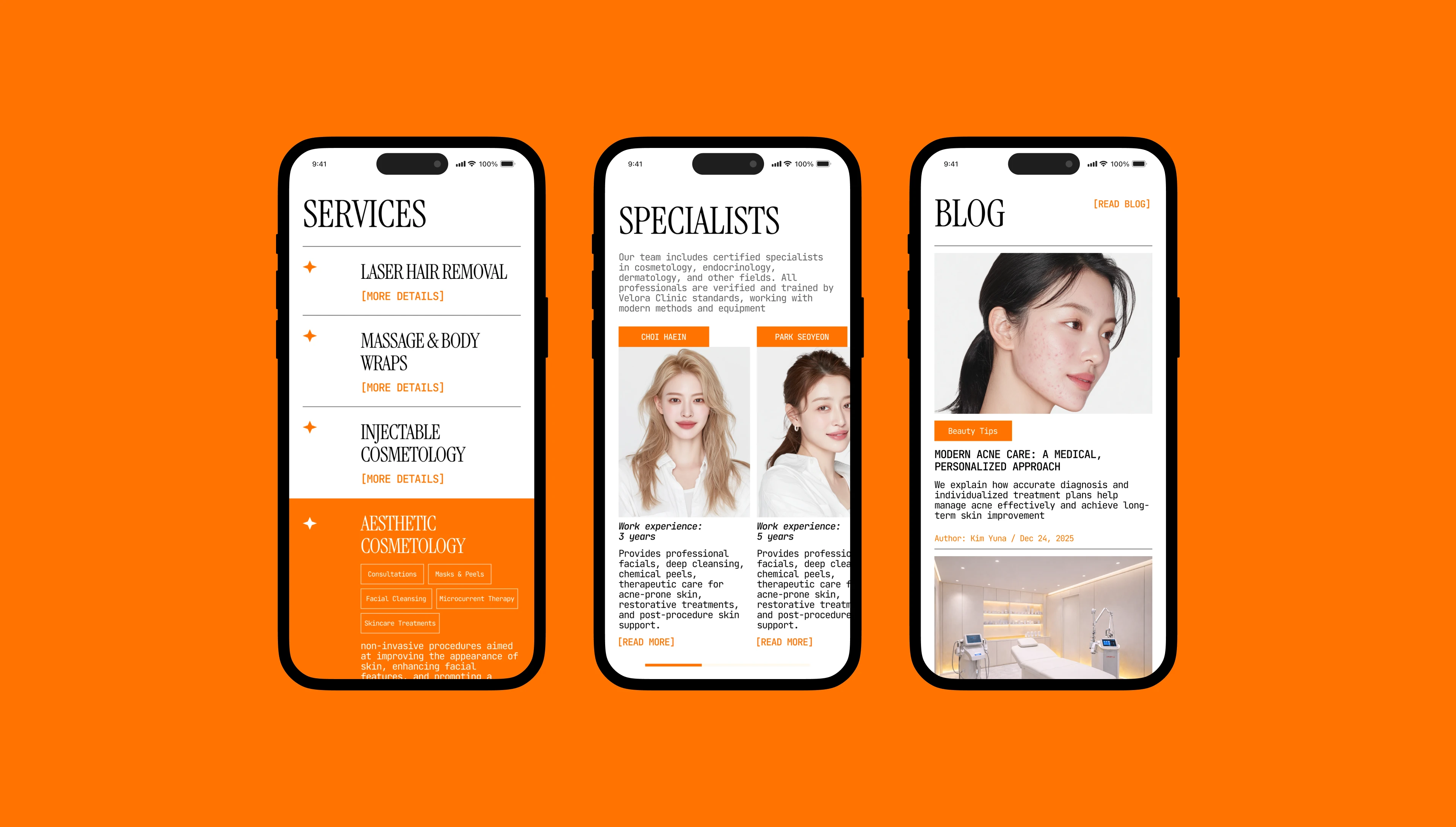 Клиника косметологии | Сosmetology beauty clinic — Изображение №4 — Интерфейсы, Маркетинг на Dprofile