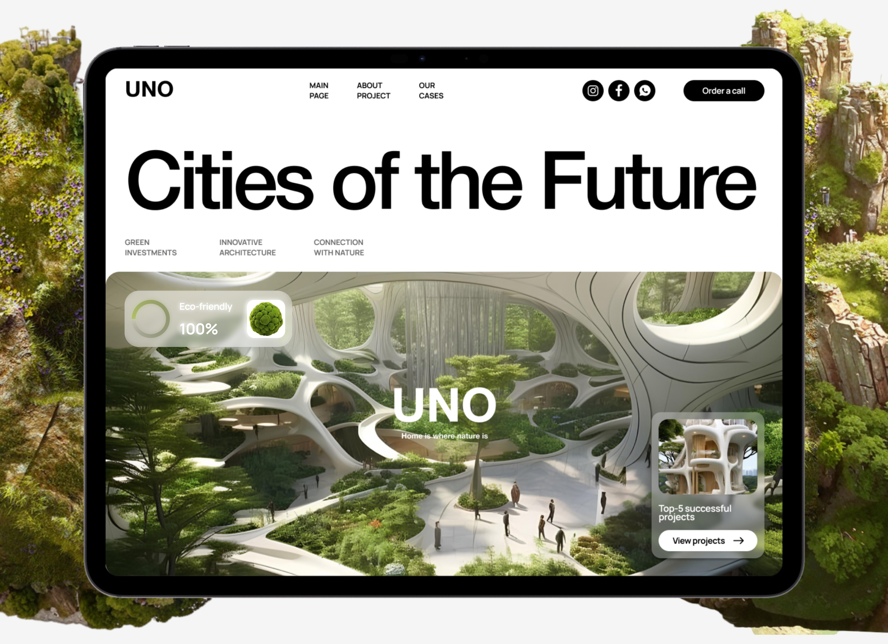 UNO — эко-город будущего — Изображение №1 — Интерфейсы на Dprofile