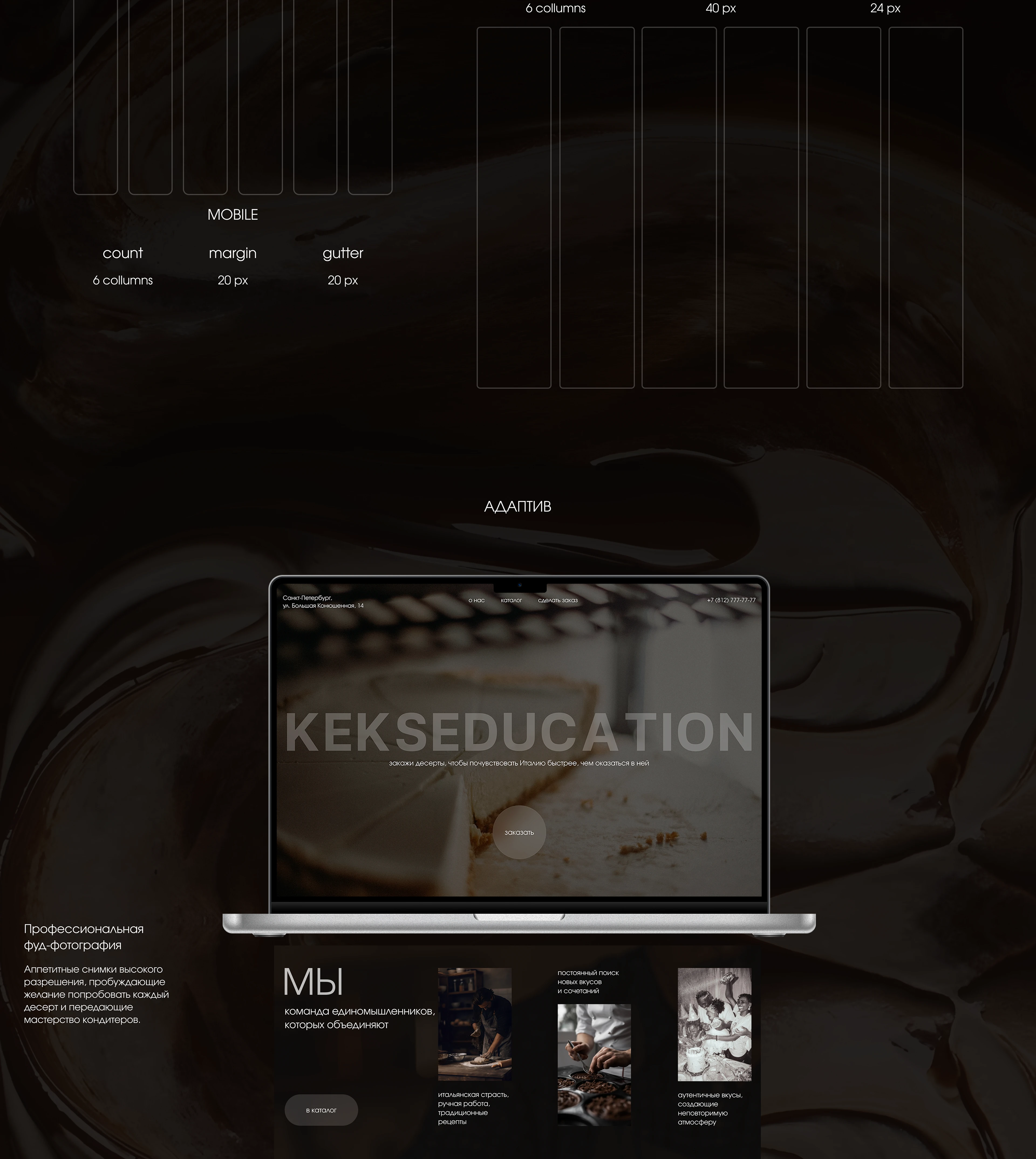 Лендинг для кондитерской KEKSEDUCATION — Изображение №4 — Интерфейсы на Dprofile