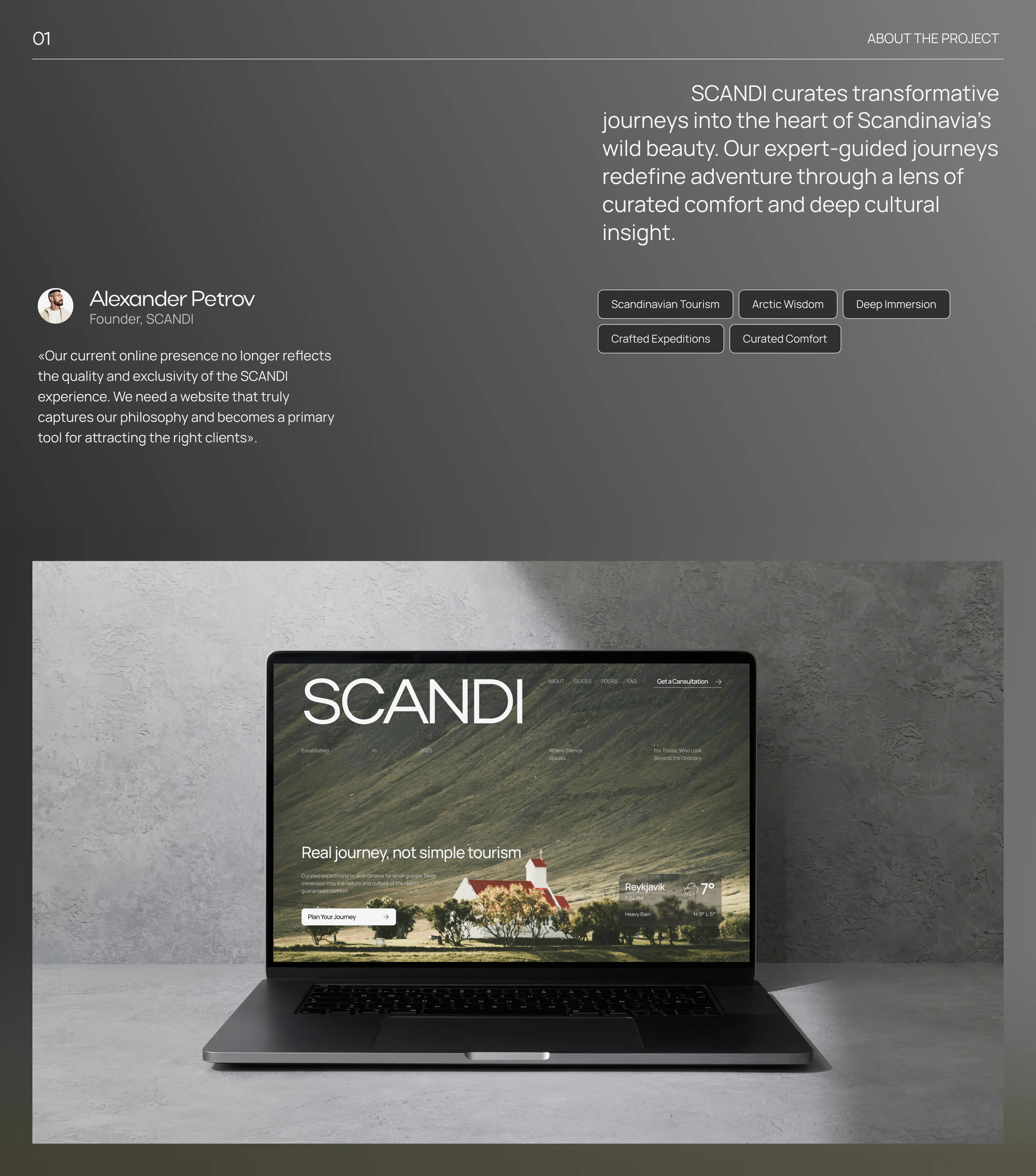SCANDI | Лендинг для тур.агентства — Изображение №2 — Интерфейсы на Dprofile