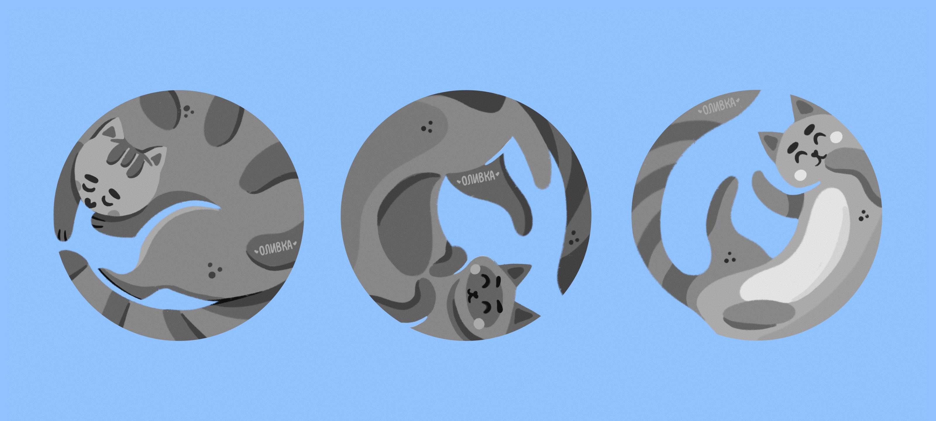 Blue and grey illustrations — Изображение №3 — Иллюстрация на Dprofile