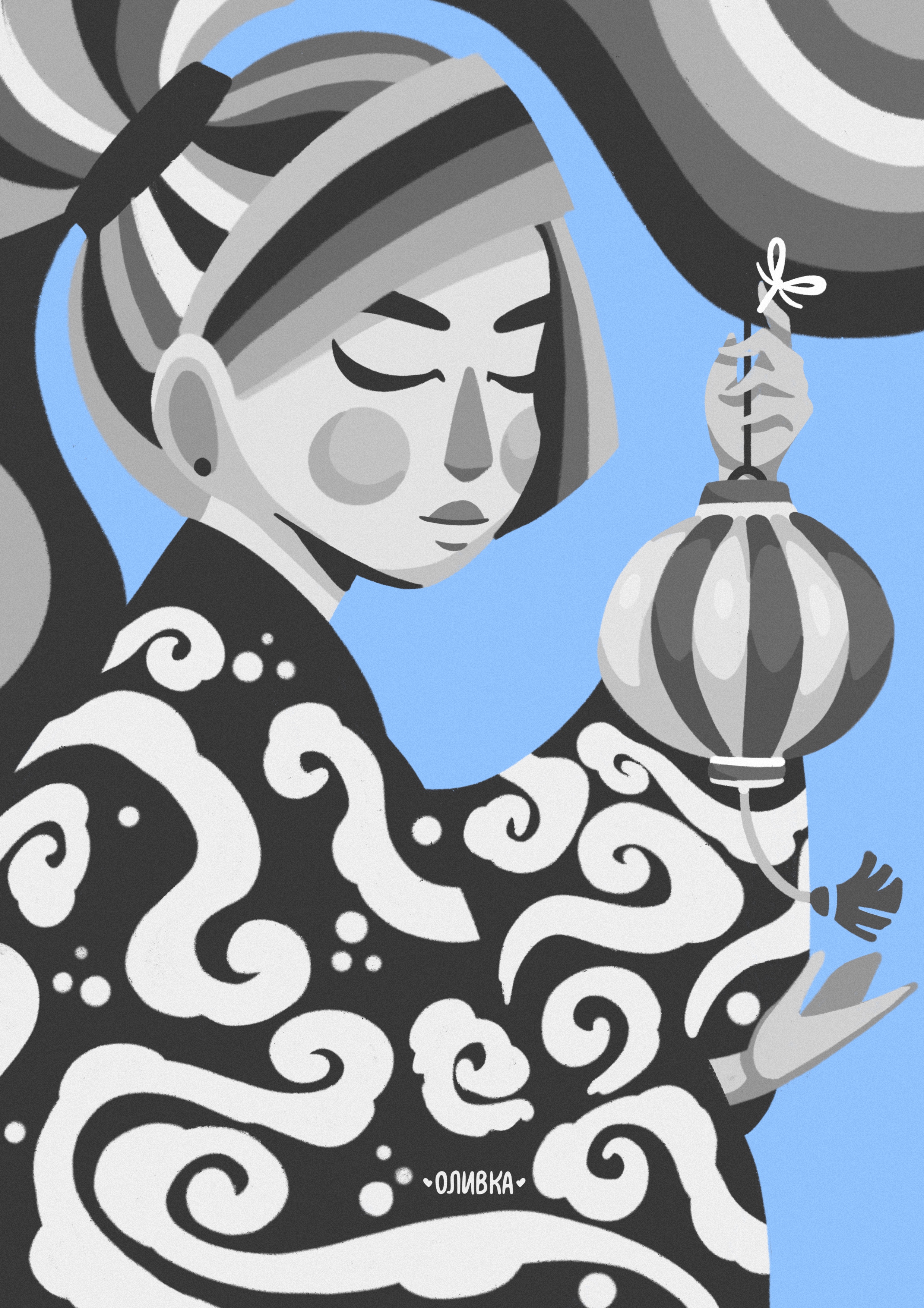 Blue and grey illustrations — Изображение №5 — Иллюстрация на Dprofile