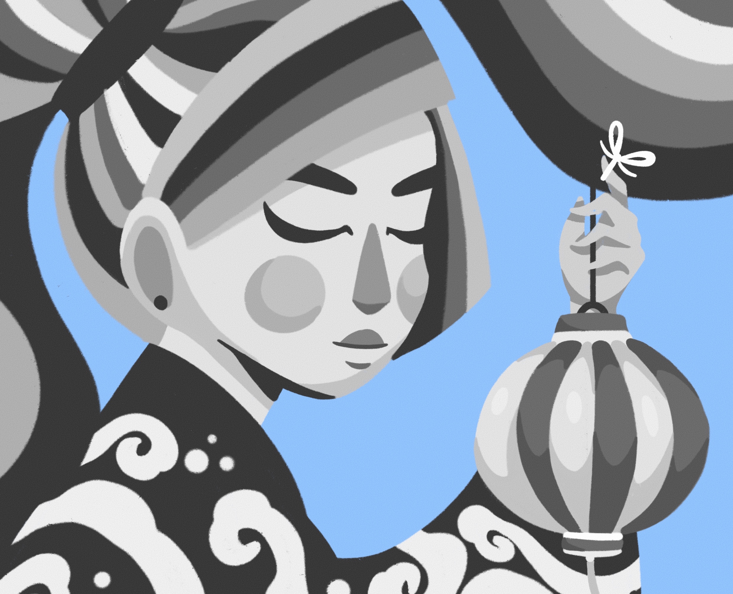 Blue and grey illustrations на Dprofile