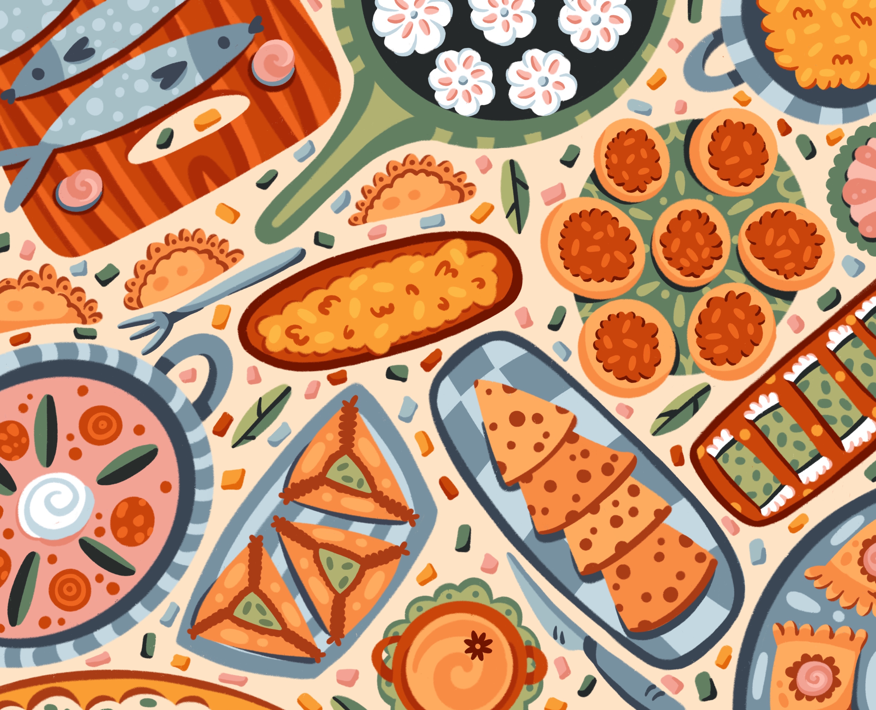 Книга рецептов | Food illustration — Иллюстрация, Графика на Dprofile