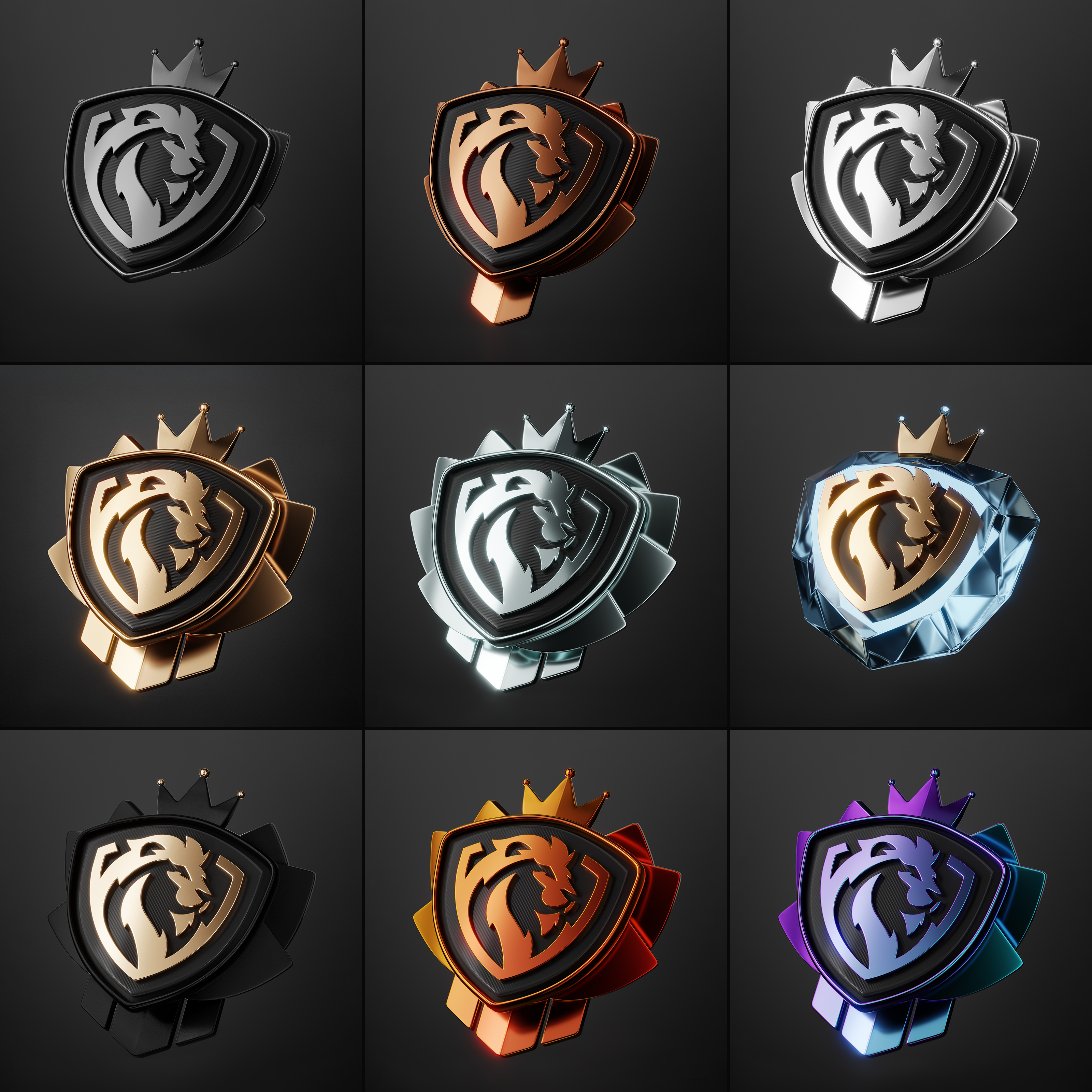 3D VIP-эмблема для гемблинга — Изображение №3 — 3D, Анимация на Dprofile