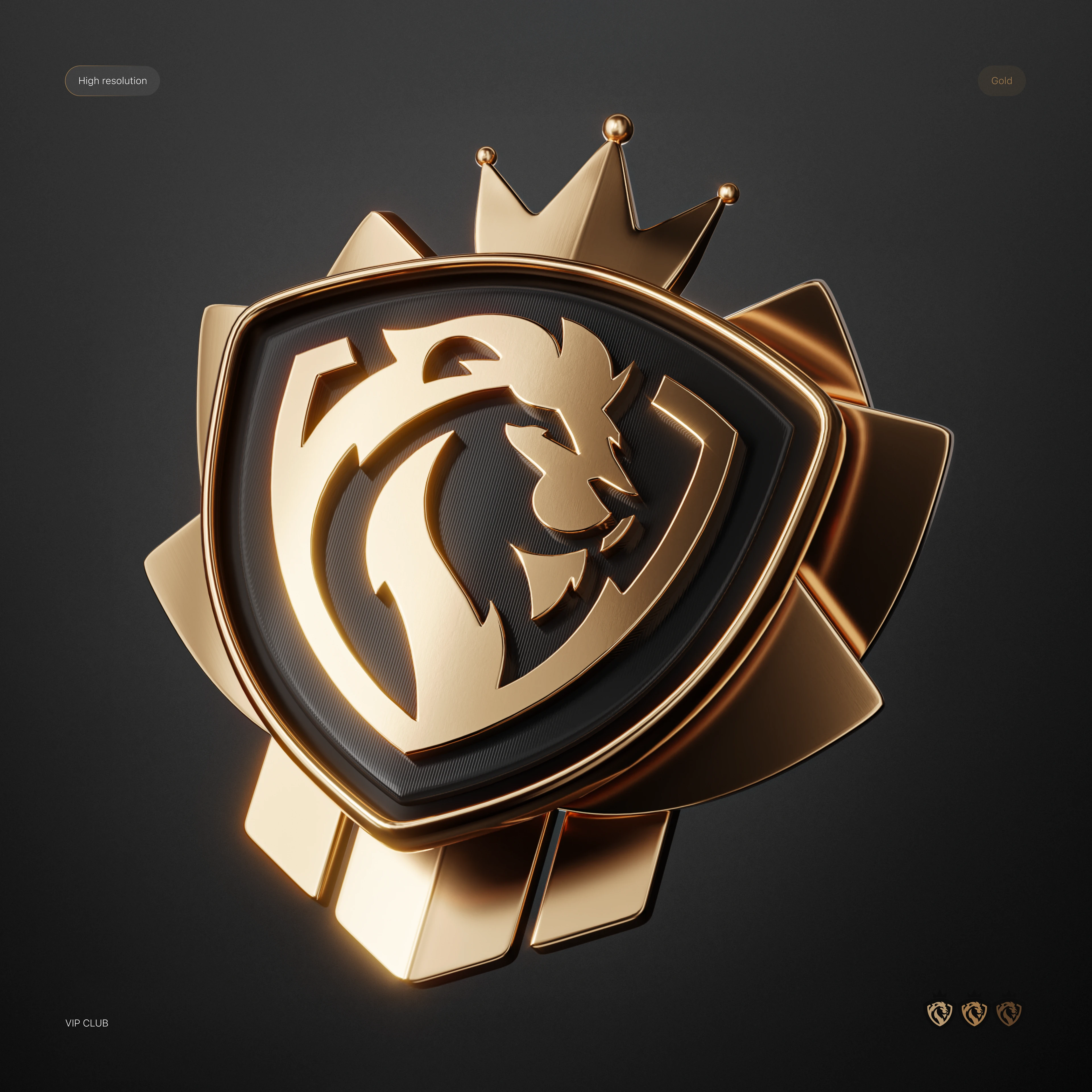 3D VIP-эмблема для гемблинга — Изображение №6 — 3D, Анимация на Dprofile