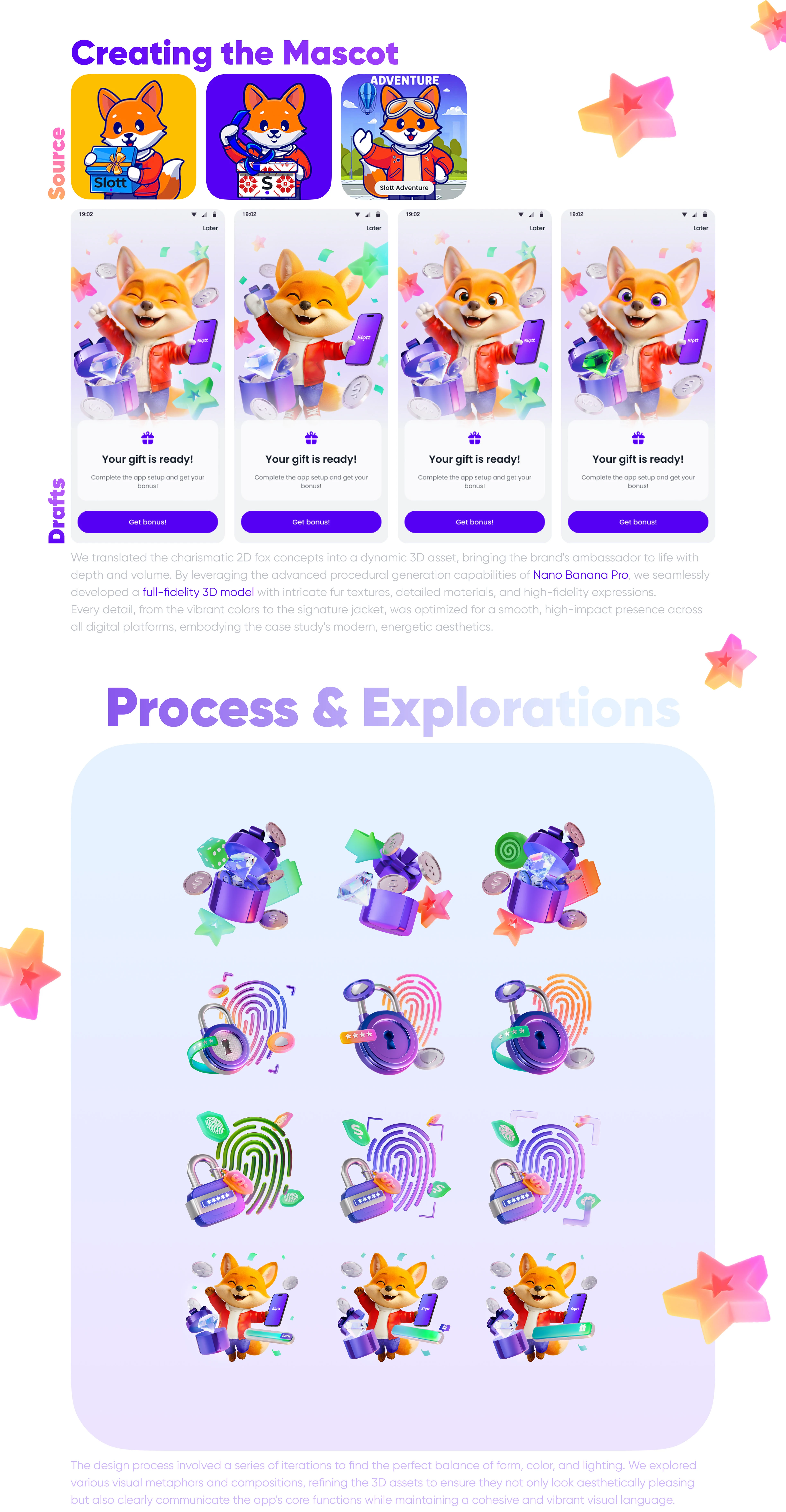 Slott App Promo | 3D Onboarding & Mascot — Изображение №4 — 3D, Анимация на Dprofile