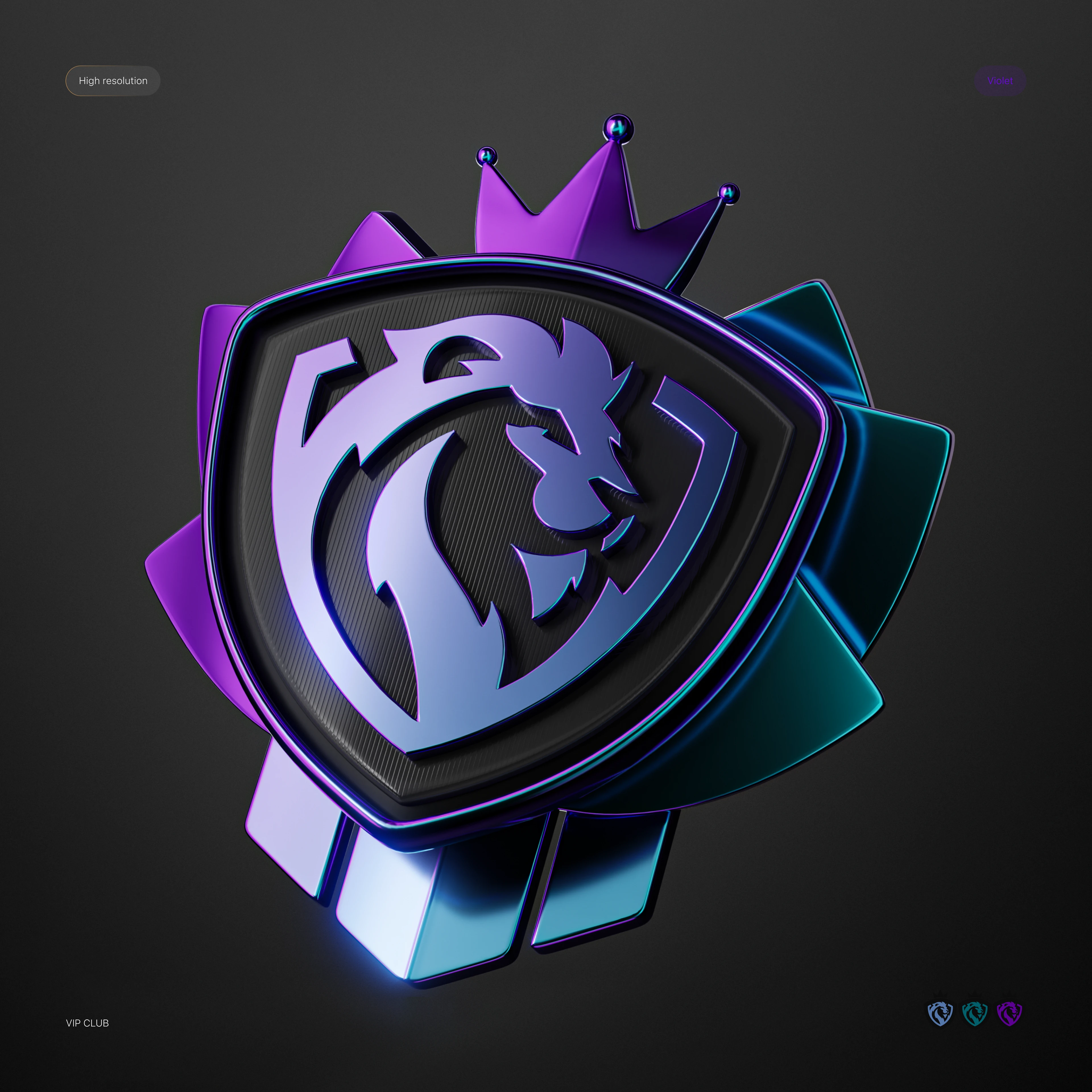 3D VIP-эмблема для гемблинга — Изображение №5 — 3D, Анимация на Dprofile