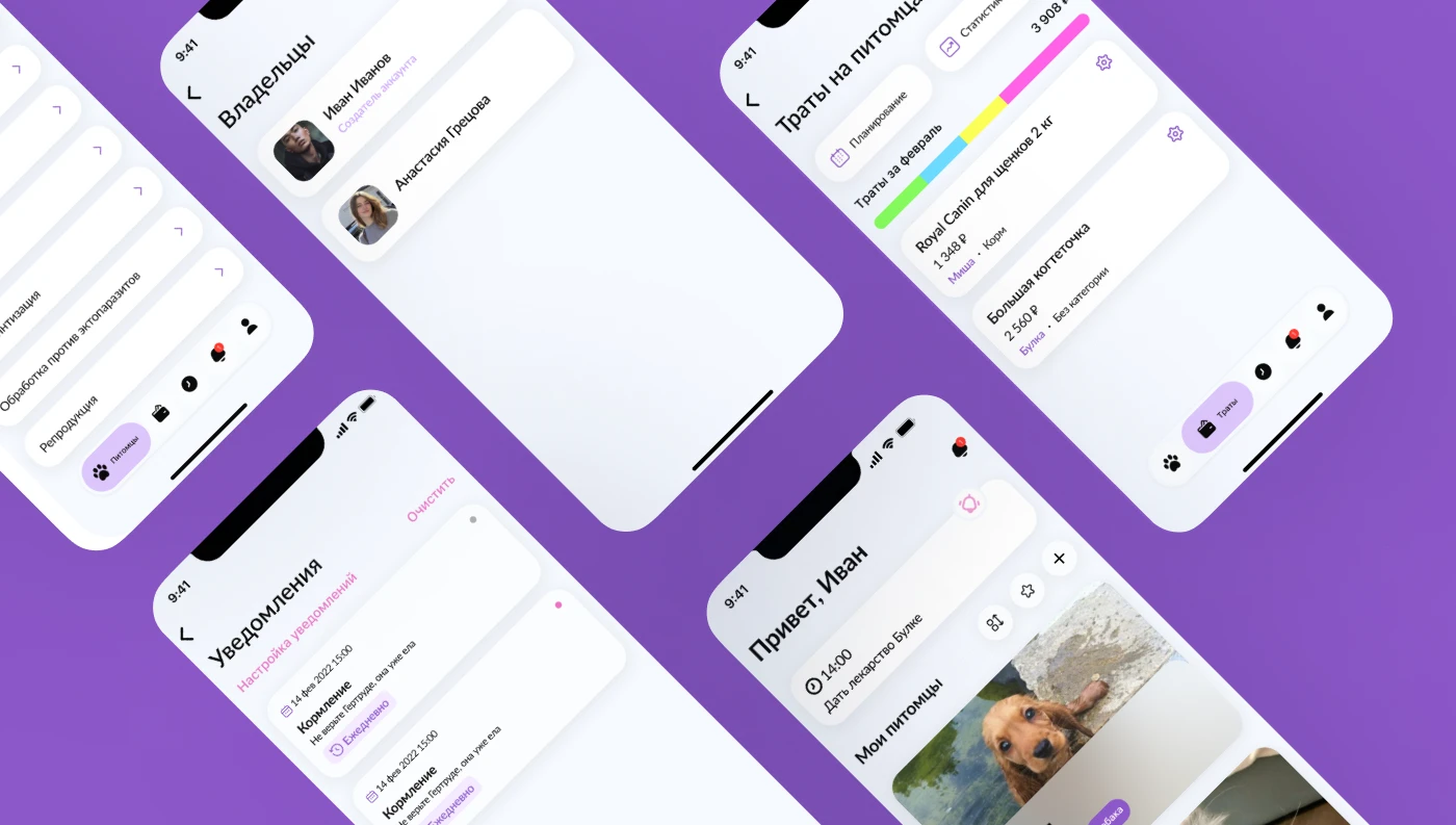 PetsУслуги — Изображение №5 — Интерфейсы на Dprofile