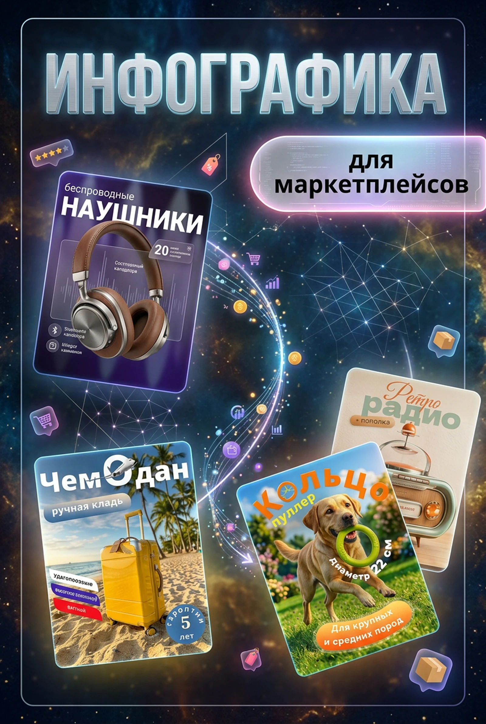 Инфографика для маркетплейсов — Изображение №1 — Графика, Промдизайн на Dprofile